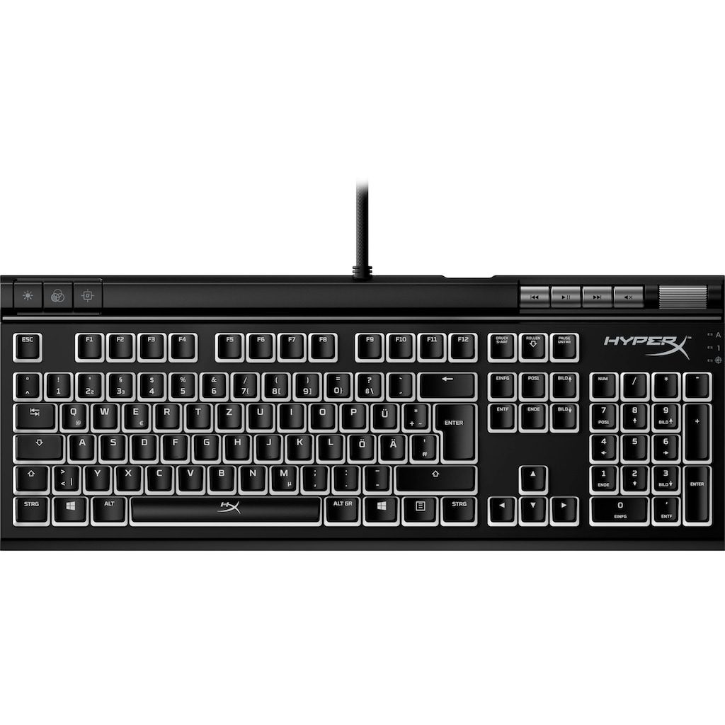 HyperX Gaming-Tastatur »HyperX Alloy Elite™ 2«, (Gaming-Modus-Multimedia-Tasten-Funktionstasten-Ziffernblock-Lautstärkeregler-USB-Anschluss)