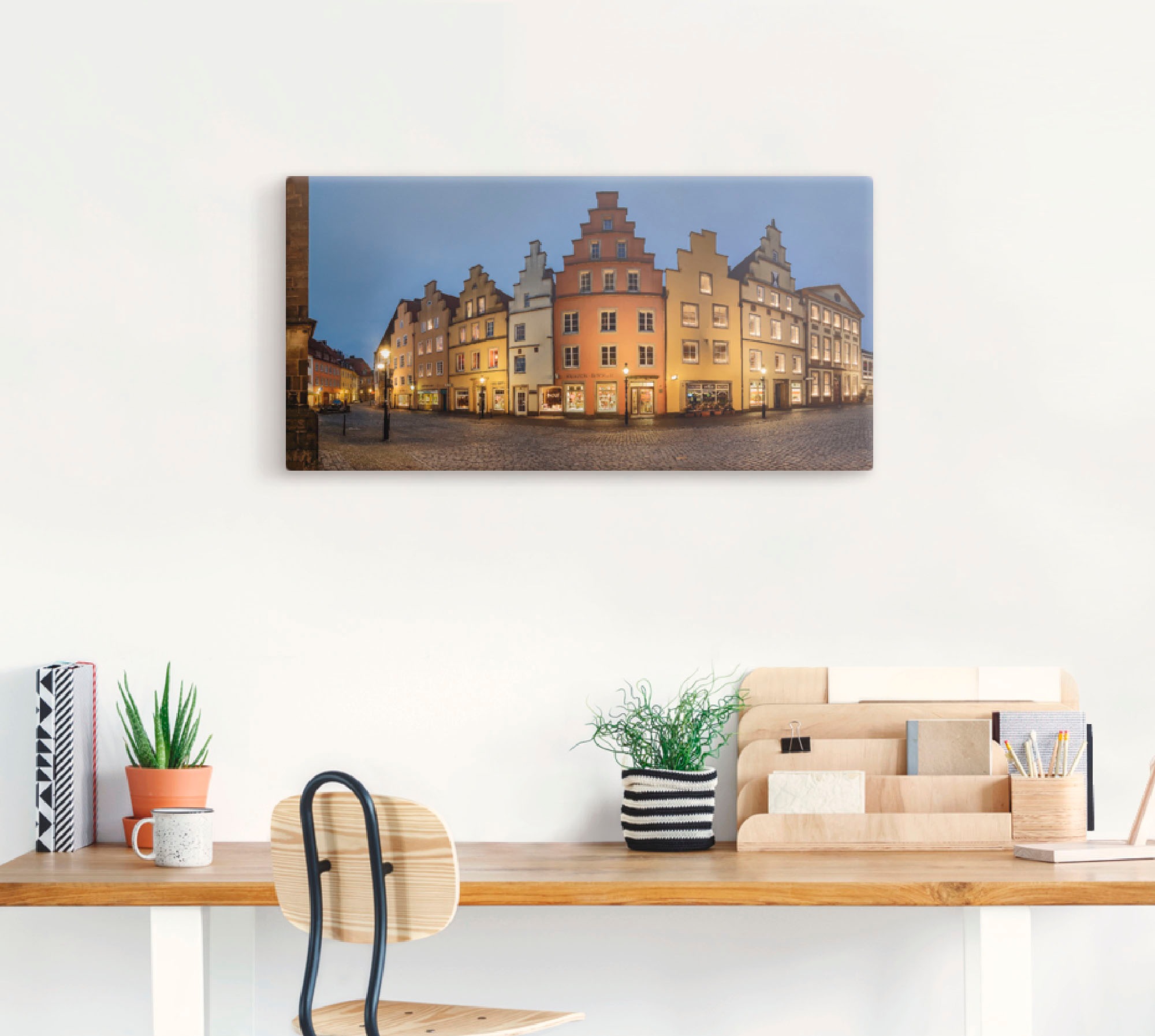 Artland Leinwandbild "Altstadt Osnabrück" Deutschland 1 Stk. tlg. auf Holzr günstig online kaufen