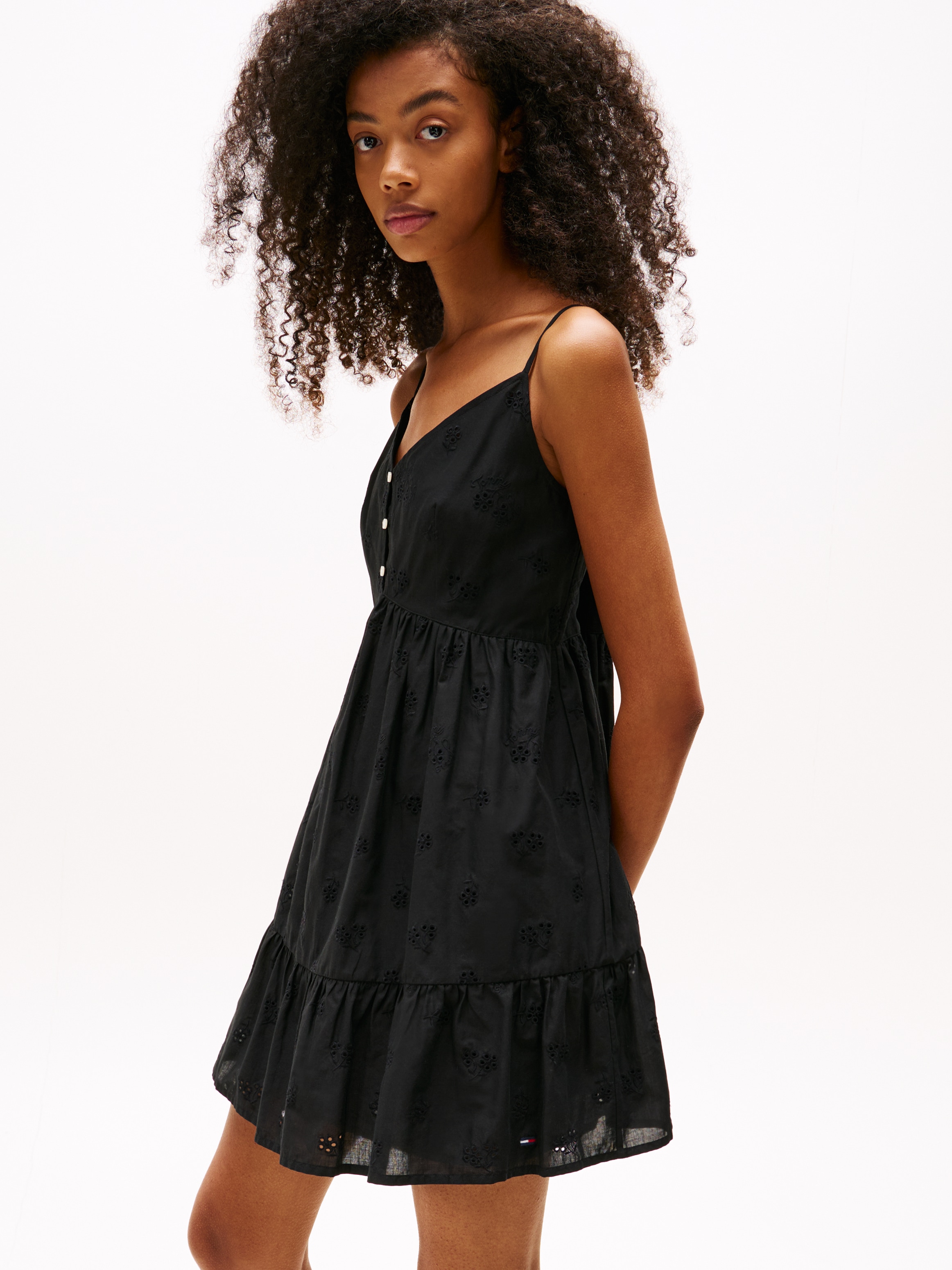 Tommy Jeans Minikleid "TJW BRODERIE ANGLAISE DRESS", mit Volant und Allover günstig online kaufen