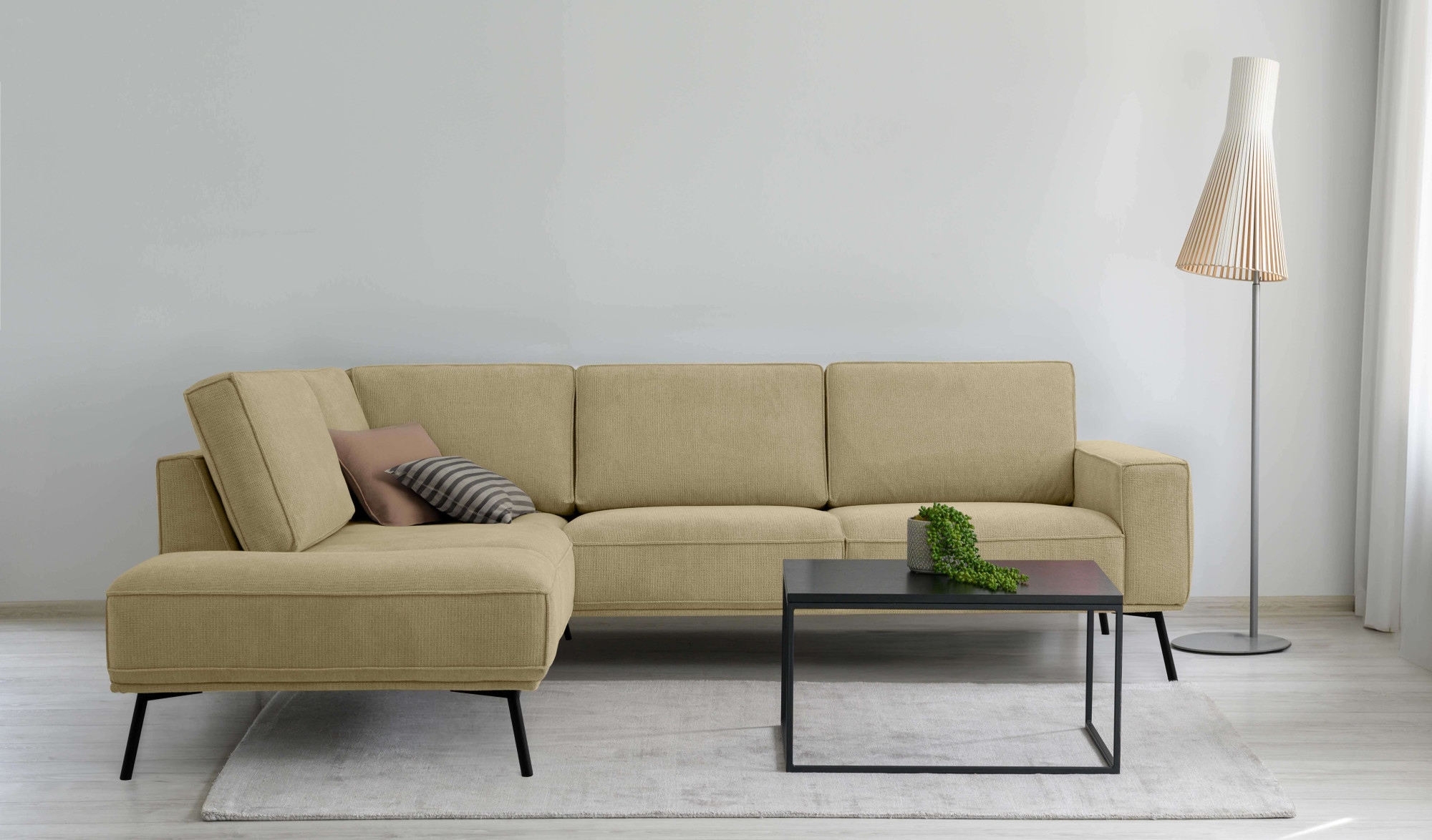 andas Ecksofa »Vosby«, Breite 260 cm, Chenille, mit dekorativer Kedernaht