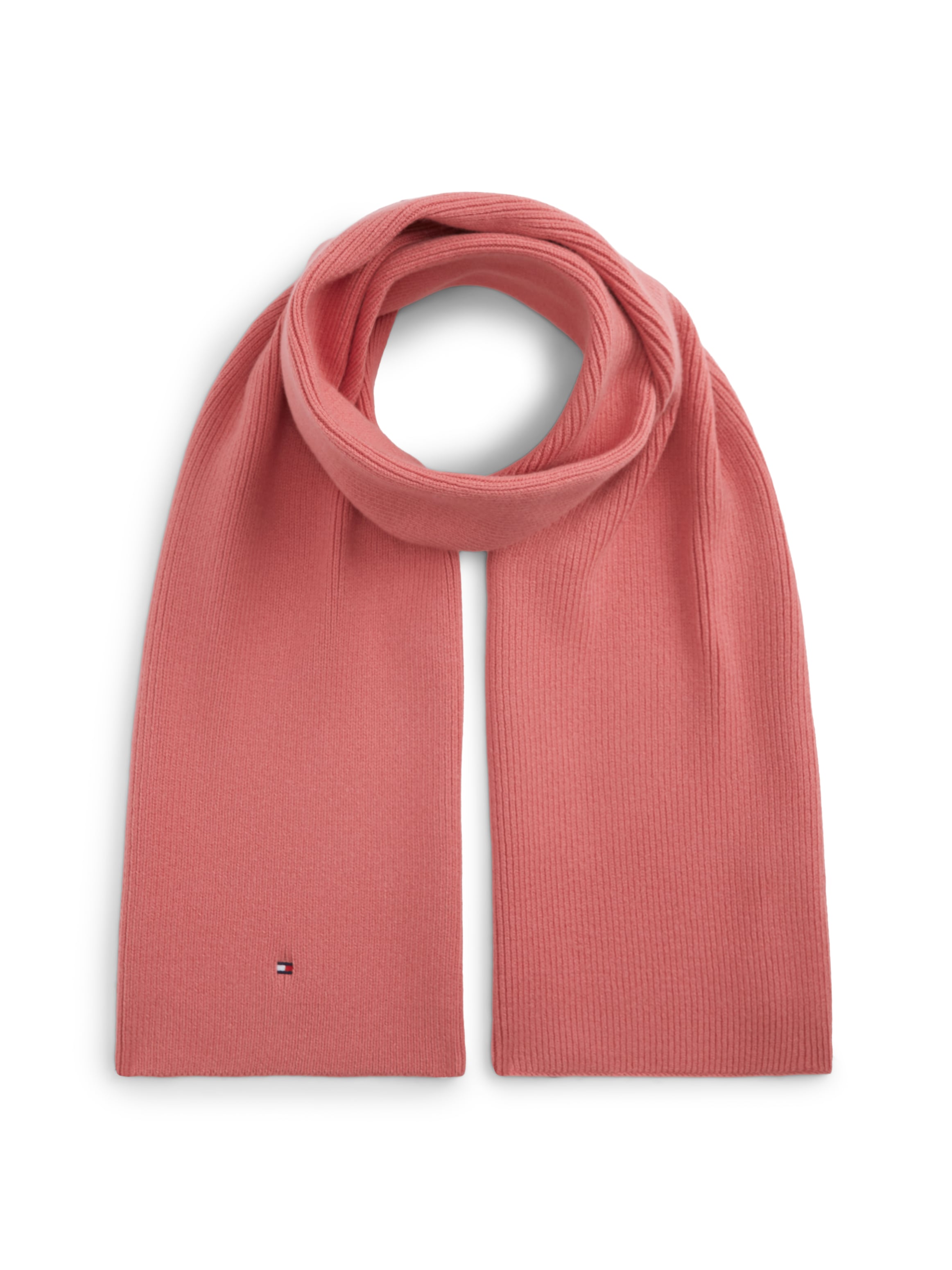 Tommy Hilfiger Strickschal "TH FLAG KNIT SCARF" mit Wolle und Hilfiger Flag