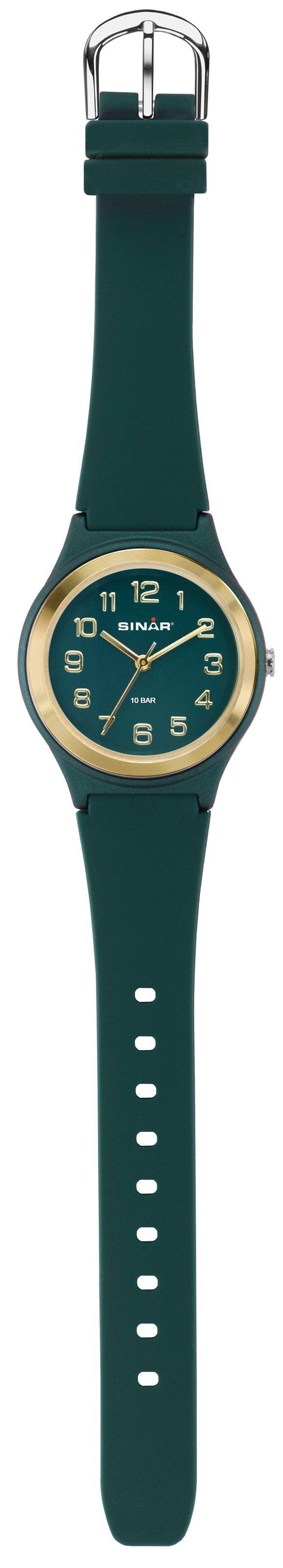 SINAR Quarzuhr, Armbanduhr, Damenuhr,Jugendliche, Silikonarmband, bis 10 bar wasserd.
