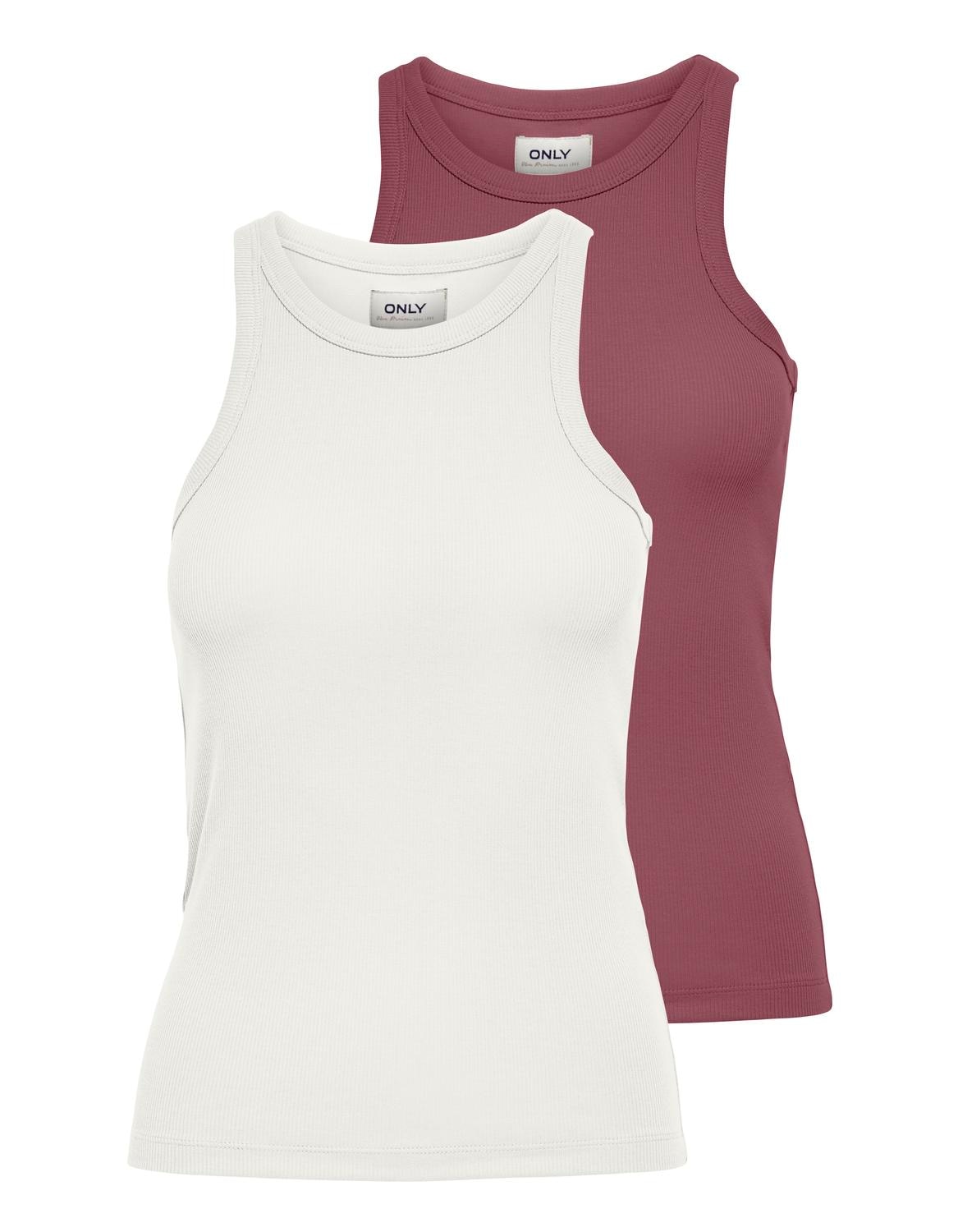 ONLY Tanktop "ONLLINDSAY TANK TOP 2 PACK" Packung, 2 tlg. Baumwollmischung günstig online kaufen