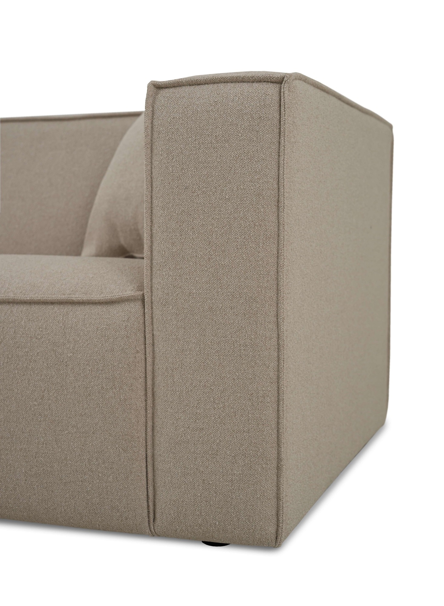 OTTO home Ecksofa »Tammie« Breite 222 cm, Webstoff fein, bodentief, mit Wellenunterfederung