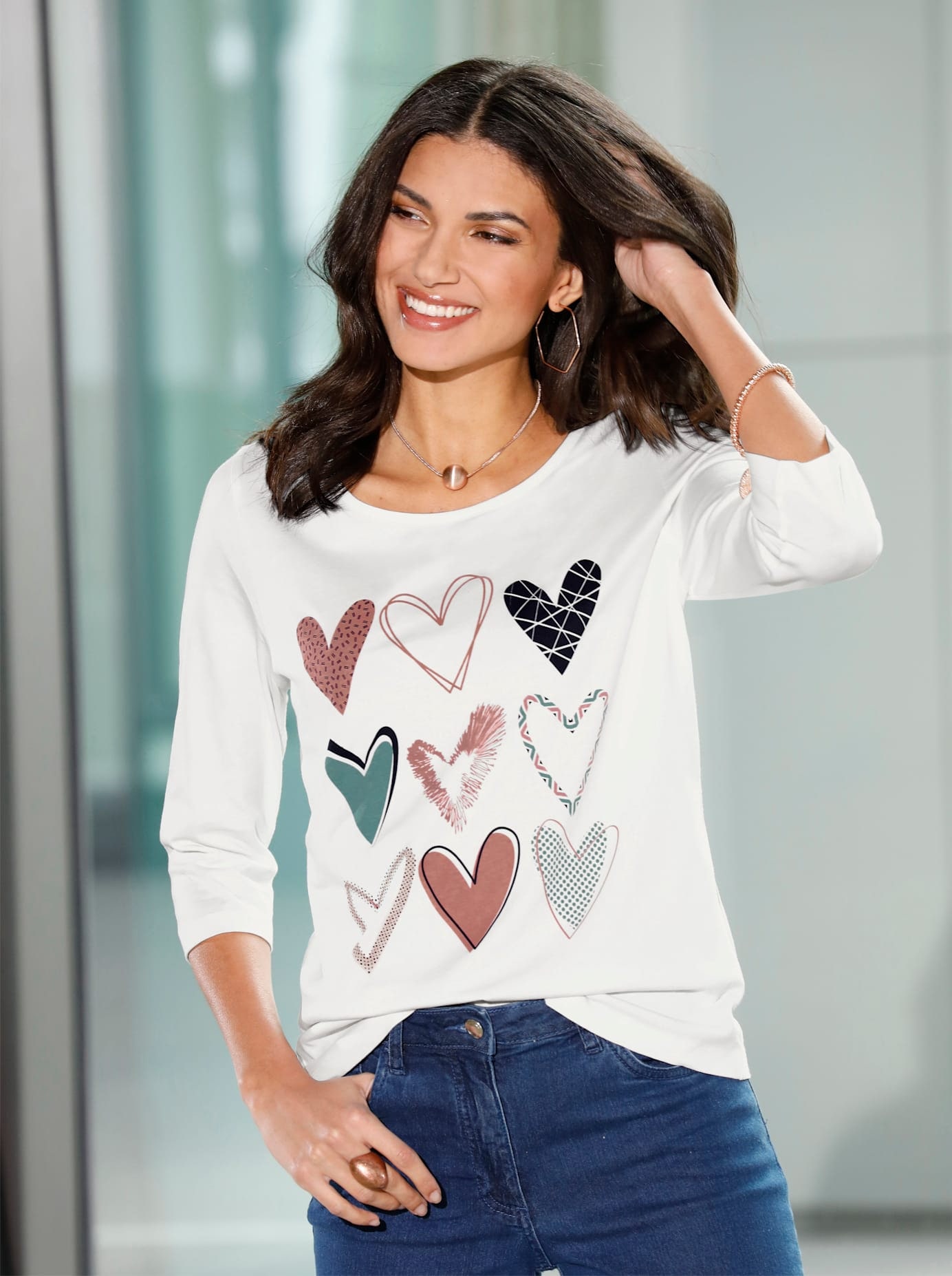 Classic Basics 3/4-Arm-Shirt "3/4-Arm-Shirt" 1 Stk. tlg. günstig online kaufen