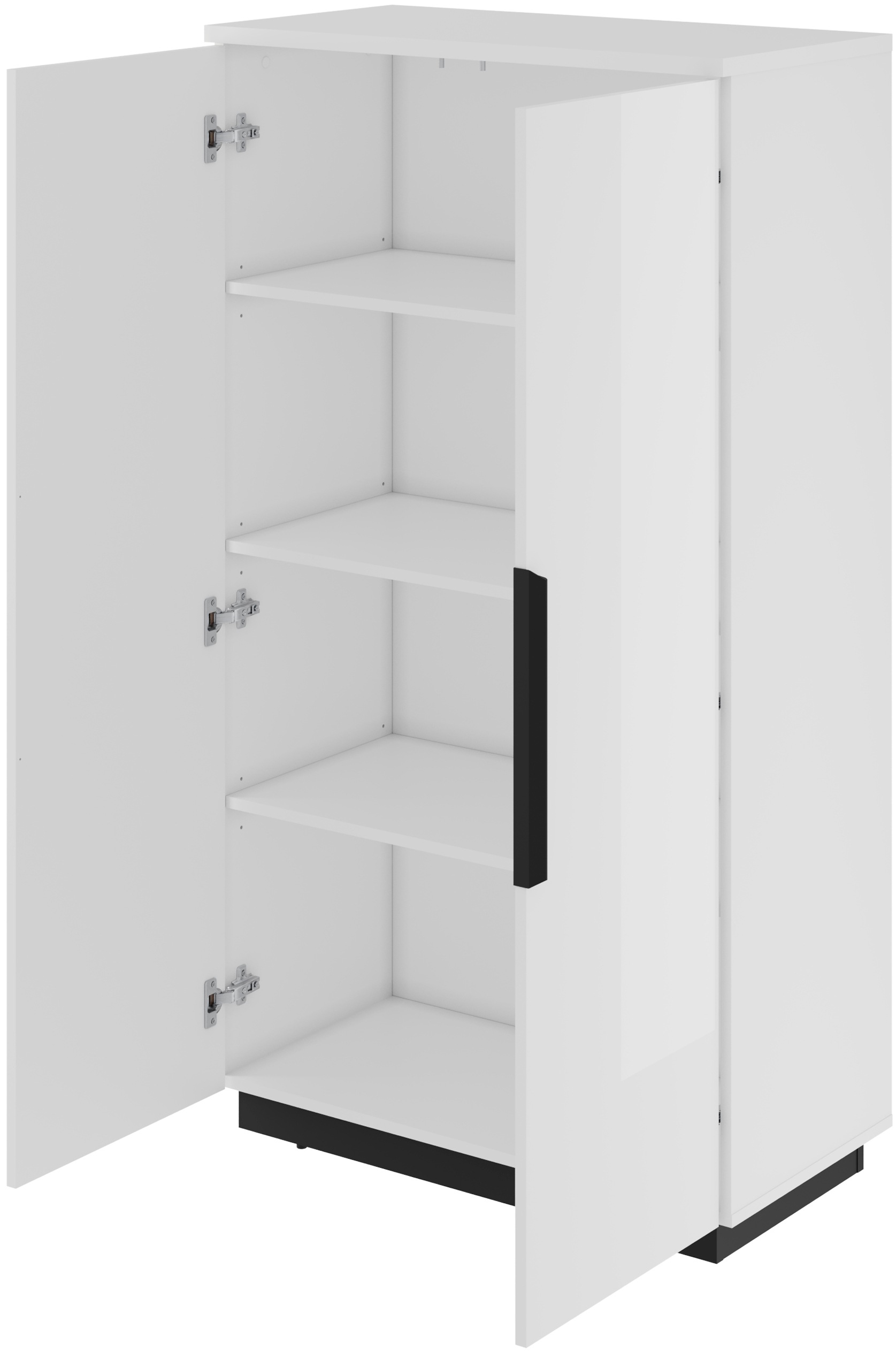 Home affaire Highboard »Tuluza, Breite 80 cm, moderne Hochkommode mit geräumiger Stauraum« Hochschrank viel Stauraum, Einlegeböden verstellbar, Hochglanzfront