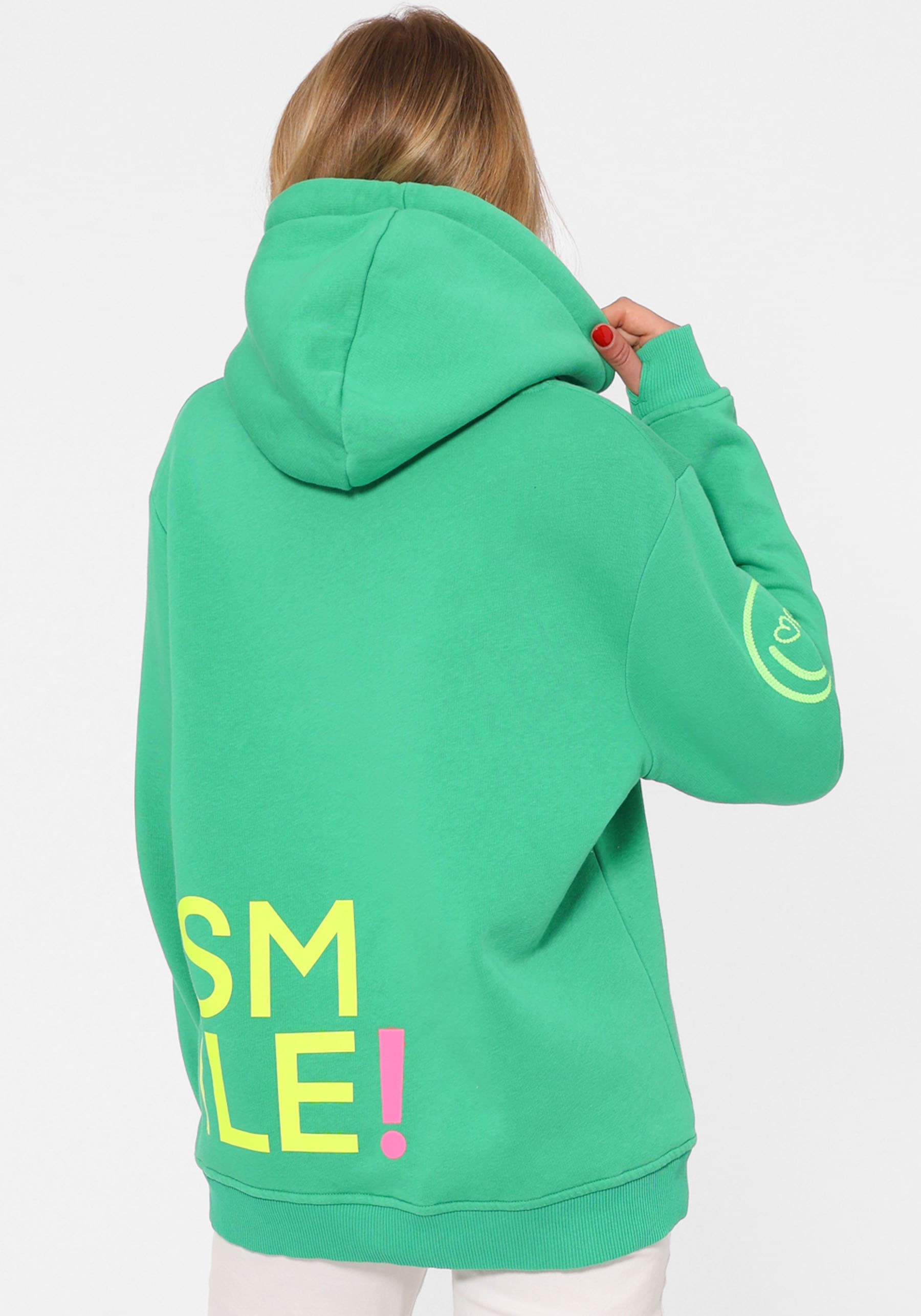 Zwillingsherz Hoodie »"Alissa"«, mit SMILE Print