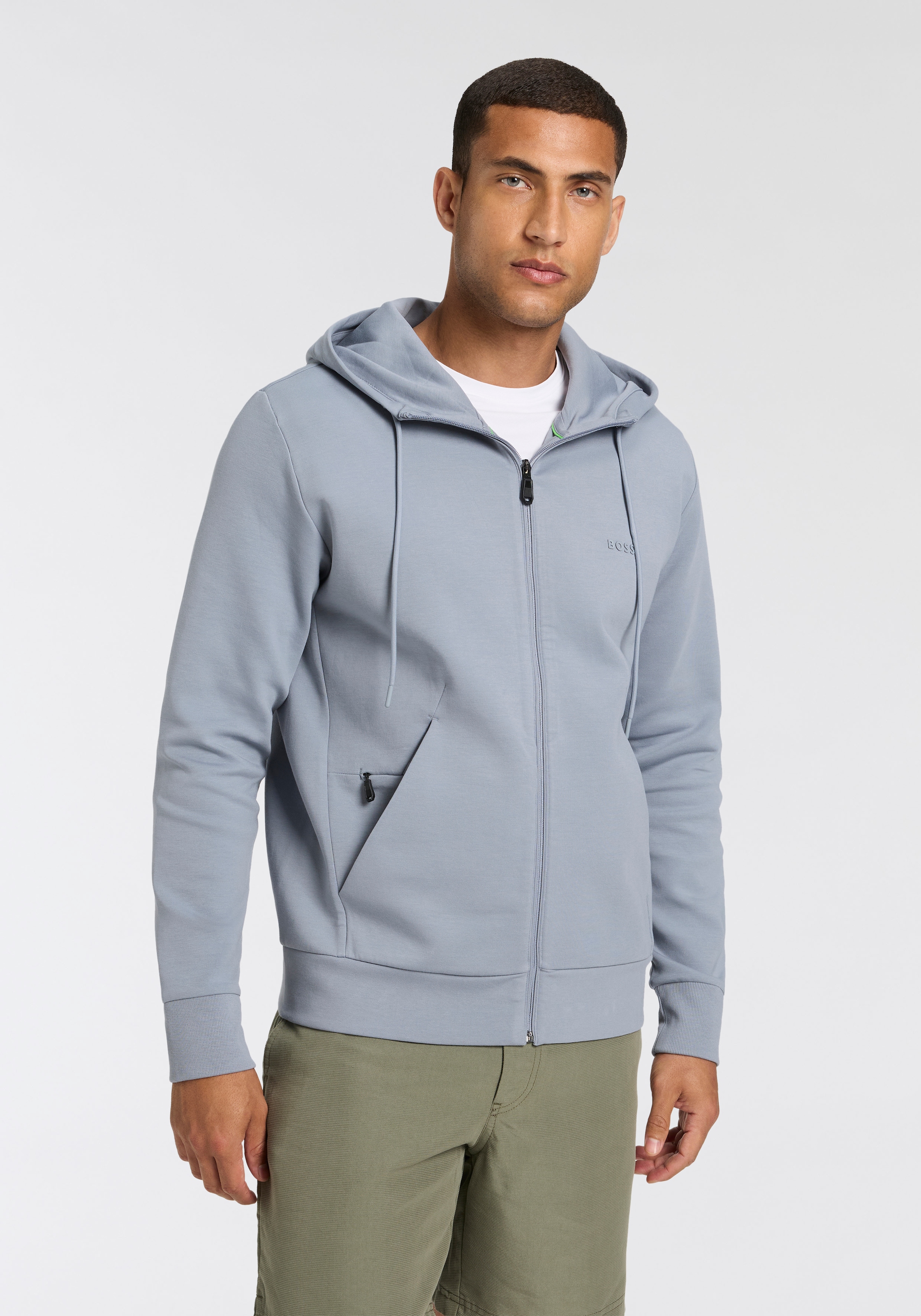BOSS GREEN Kapuzensweatjacke "Saggy", mit BOSS Aufdruck günstig online kaufen