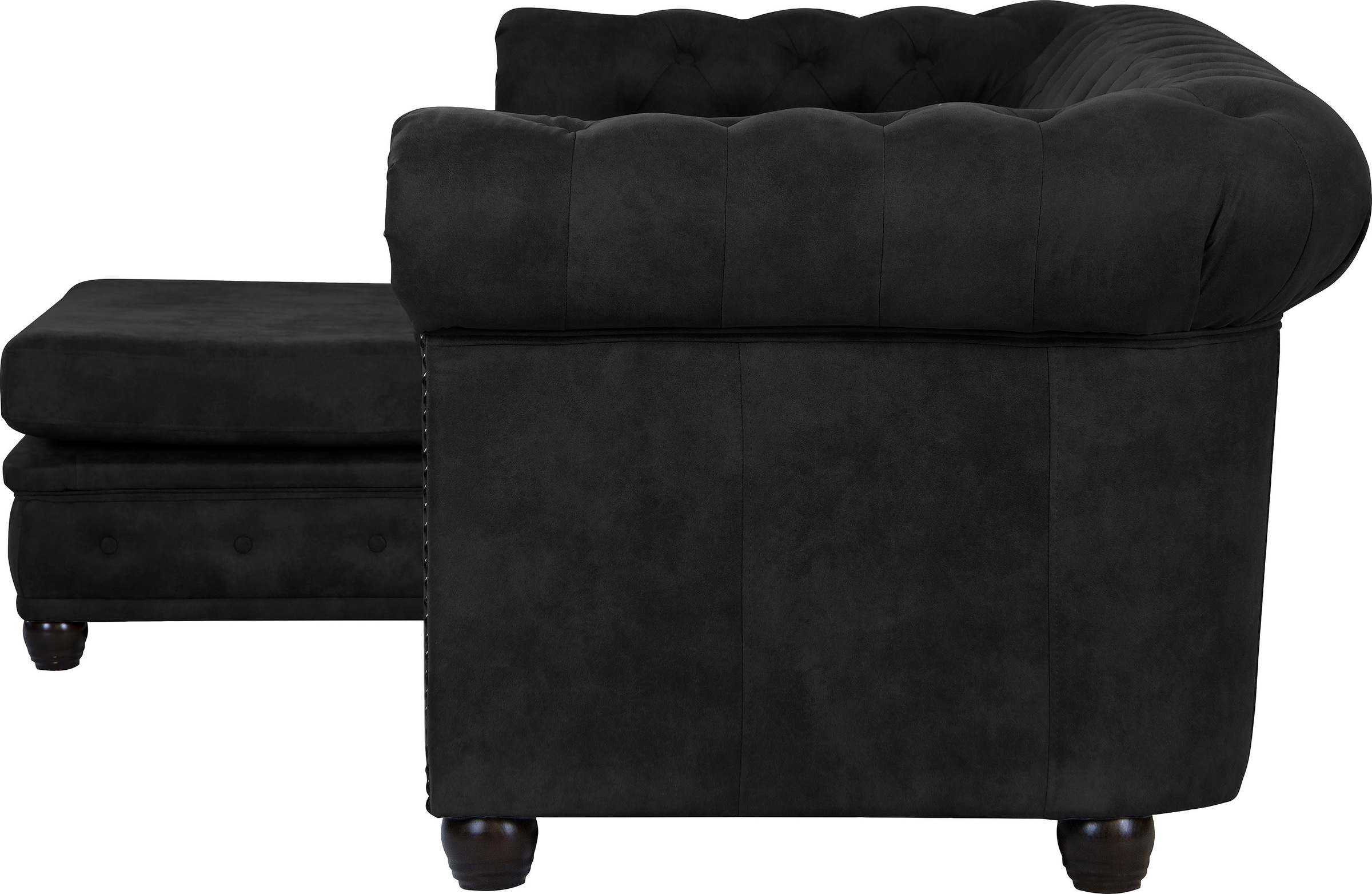 Home affaire Chesterfield-Sofa »Rysum L-Form«, Chesterfield-Optik mit Ottomanen-Abschluß