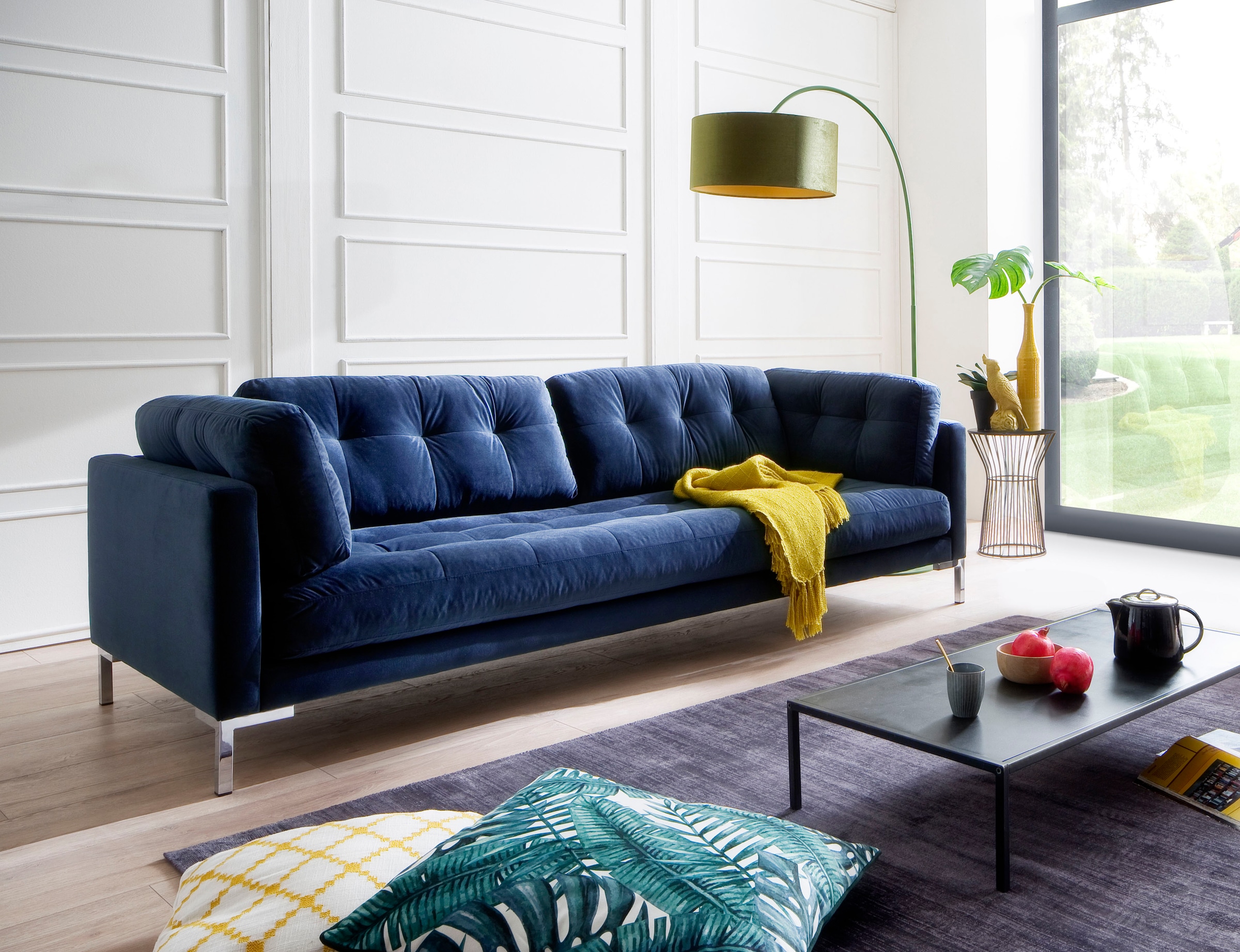 OTTO home 3-Sitzer "Landau" in Cord-Stoff mit Metallfuß