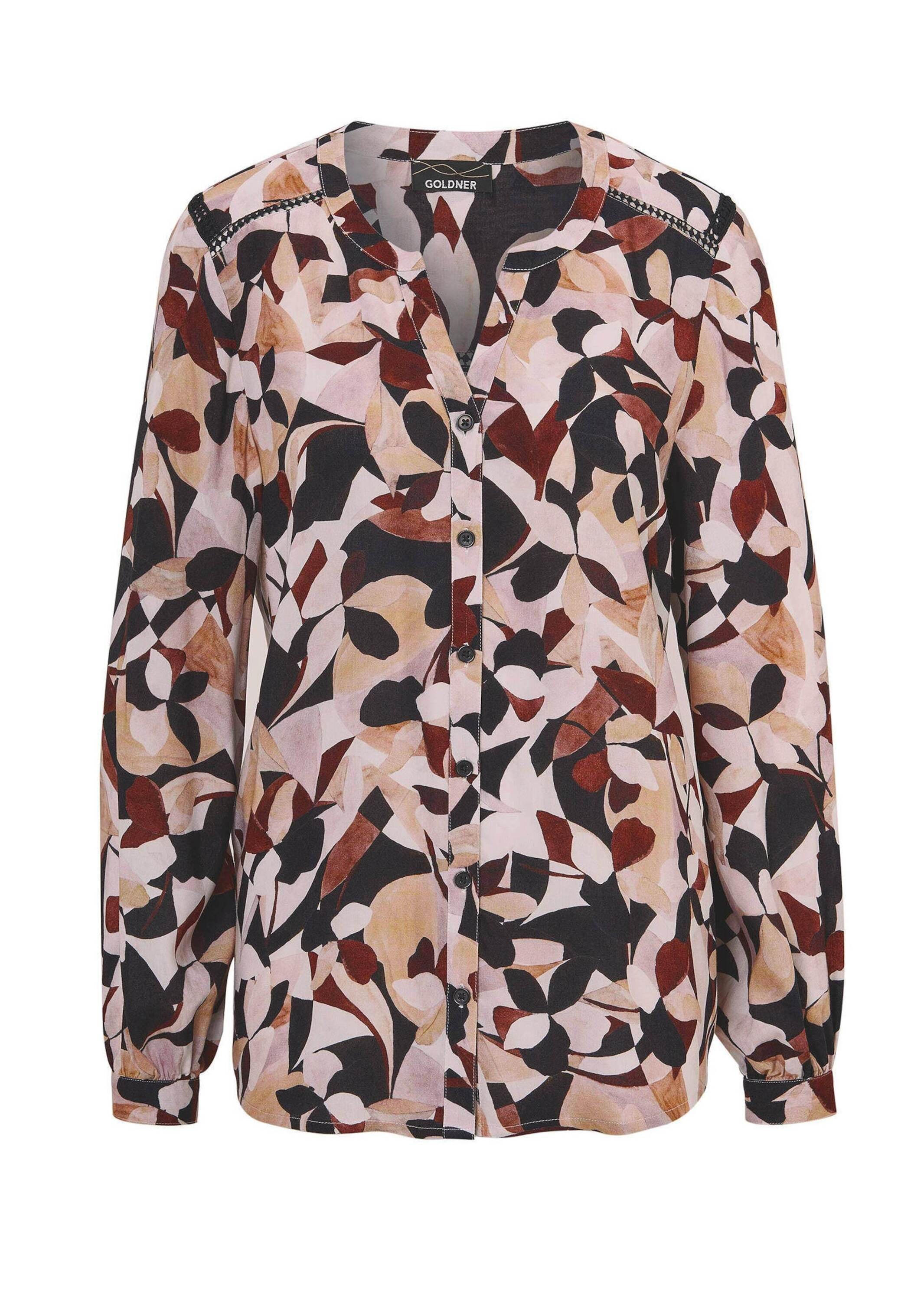 GOLDNER Kurzarmbluse "Bluse mit Tunika Ausschnitt" günstig online kaufen