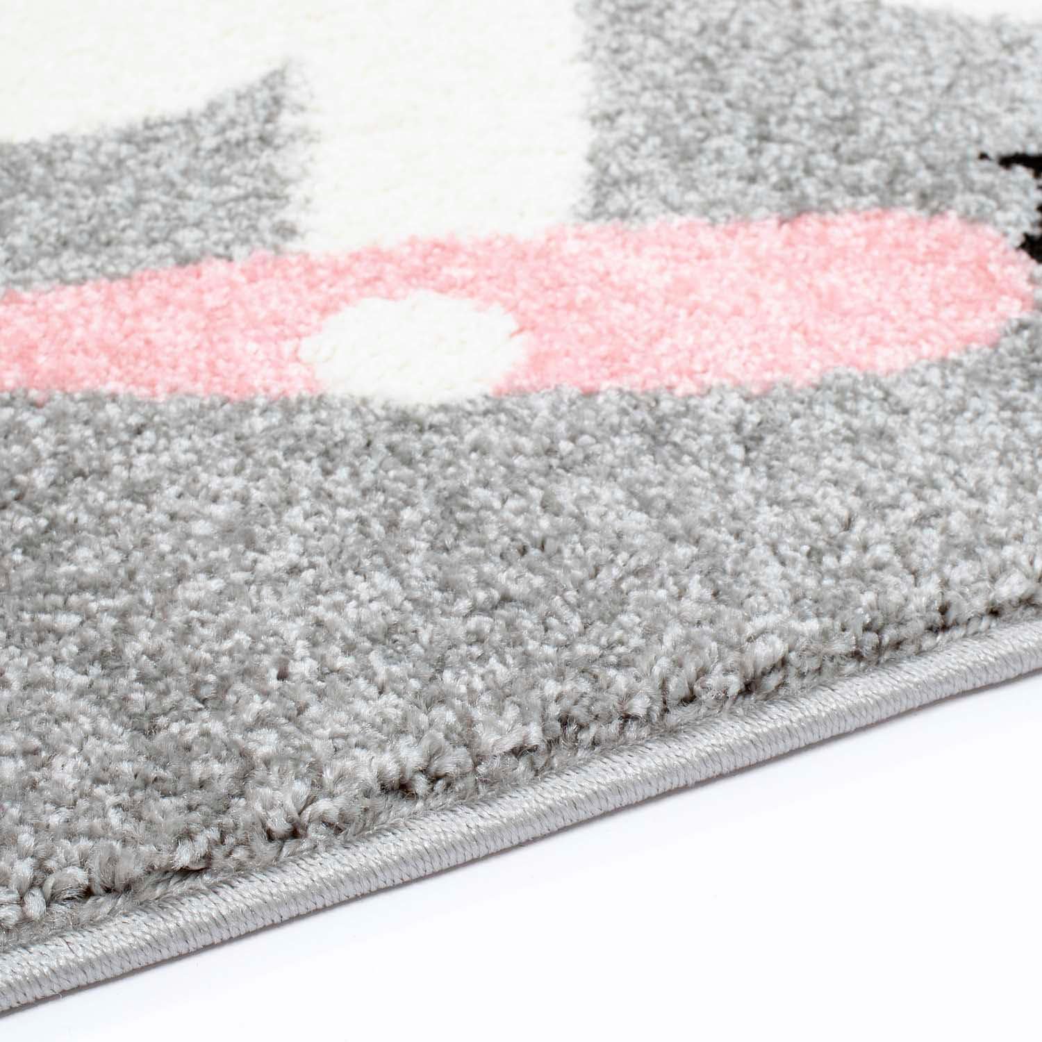 Carpet City Kinderteppich »Bubble Kids 1318«, rechteckig, 11 mm Höhe, Spielteppich, Hase, Herzen, Weicher Flor, Pflegeleicht, Kinderzimmer