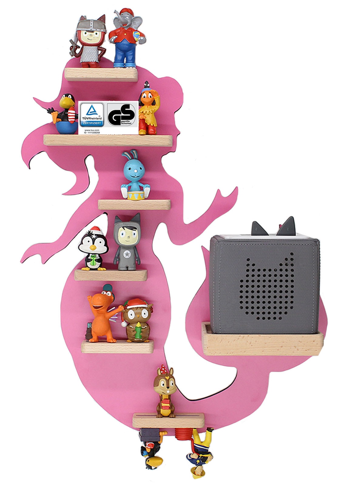 Wandregal BOARTIpink, Regale, "Regal Meerjungfrau Kinder Toniebox Tonies Figuren"