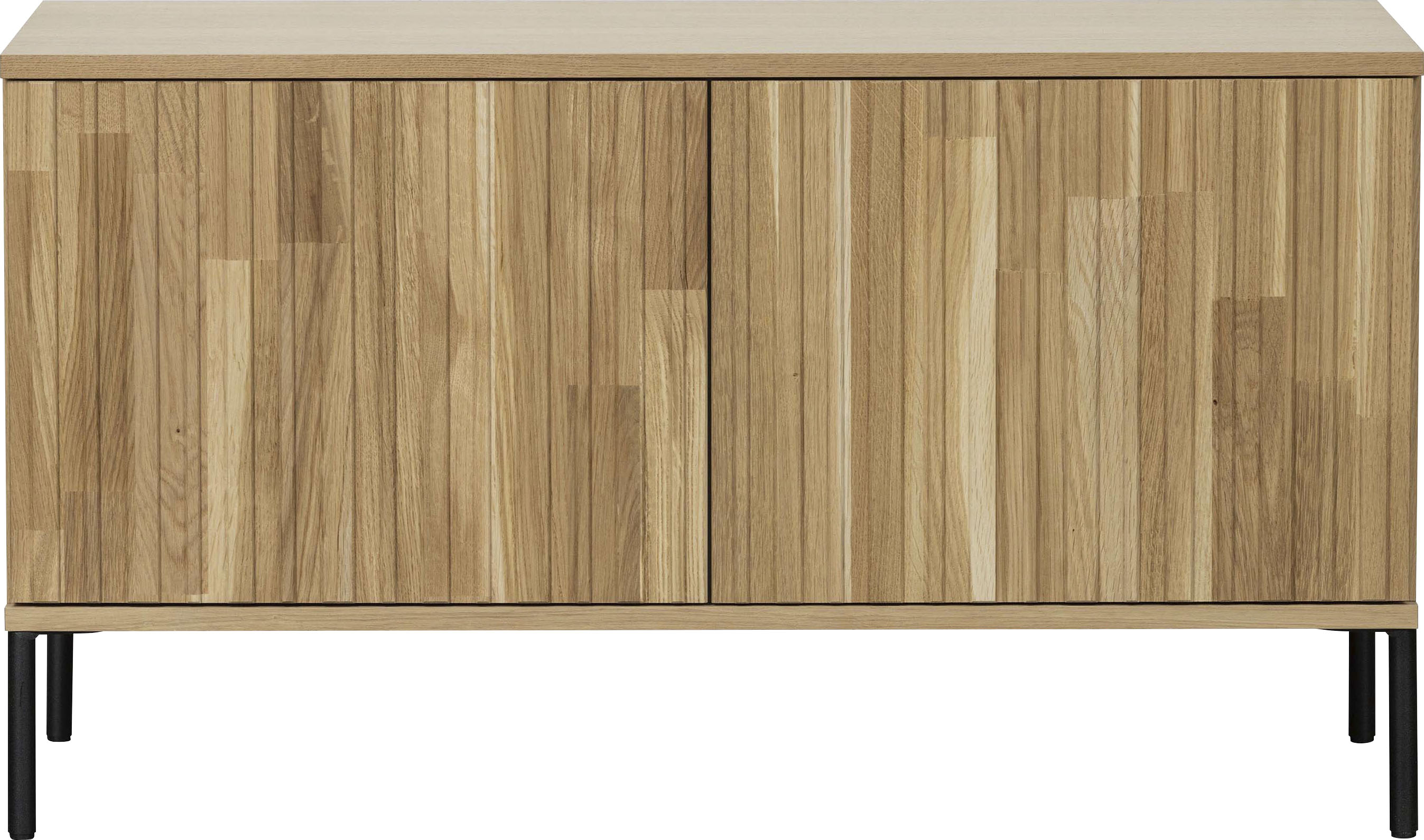 WOOOD Sideboard "New Gravure FSC Mix holz mit Druckmechanismus H 56 x B 150 x T 44 cm" Kommode Höhe 56 cm, mit grafischen Relieftüren, viel Stauraum