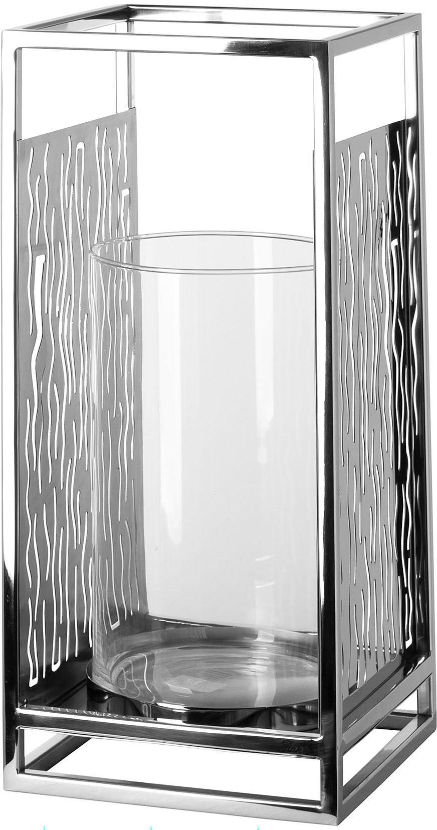 Fink Windlicht "Kerzenhalter NICOSA" aus Edelstahl und Glas, mit ausgestanz günstig online kaufen