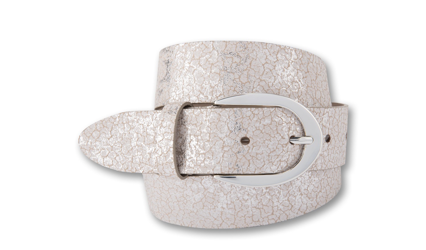 BERND GÖTZ Ledergürtel "Ledergürtel mit Metallicprint und Glanzeffekten" günstig online kaufen