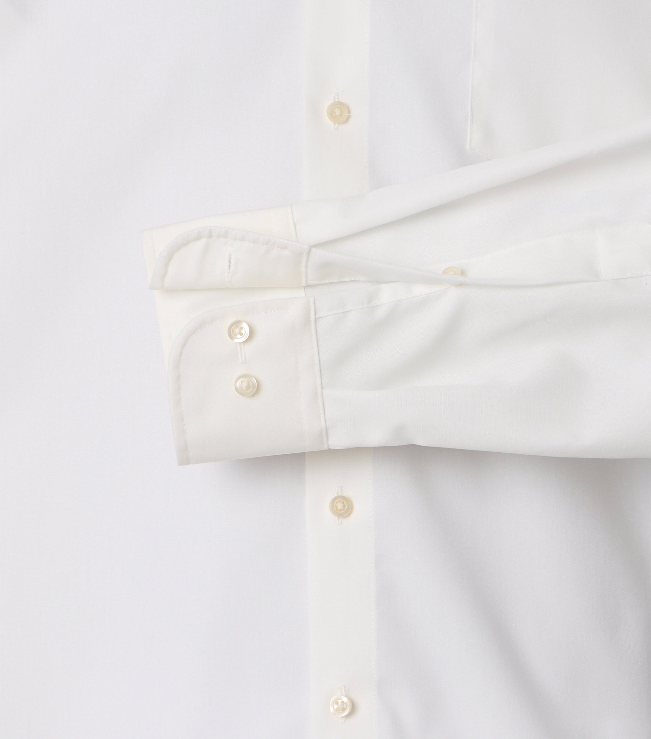 VENTI Business Shirt Extra Long Sleeve 69cm Solid White-Beige 2