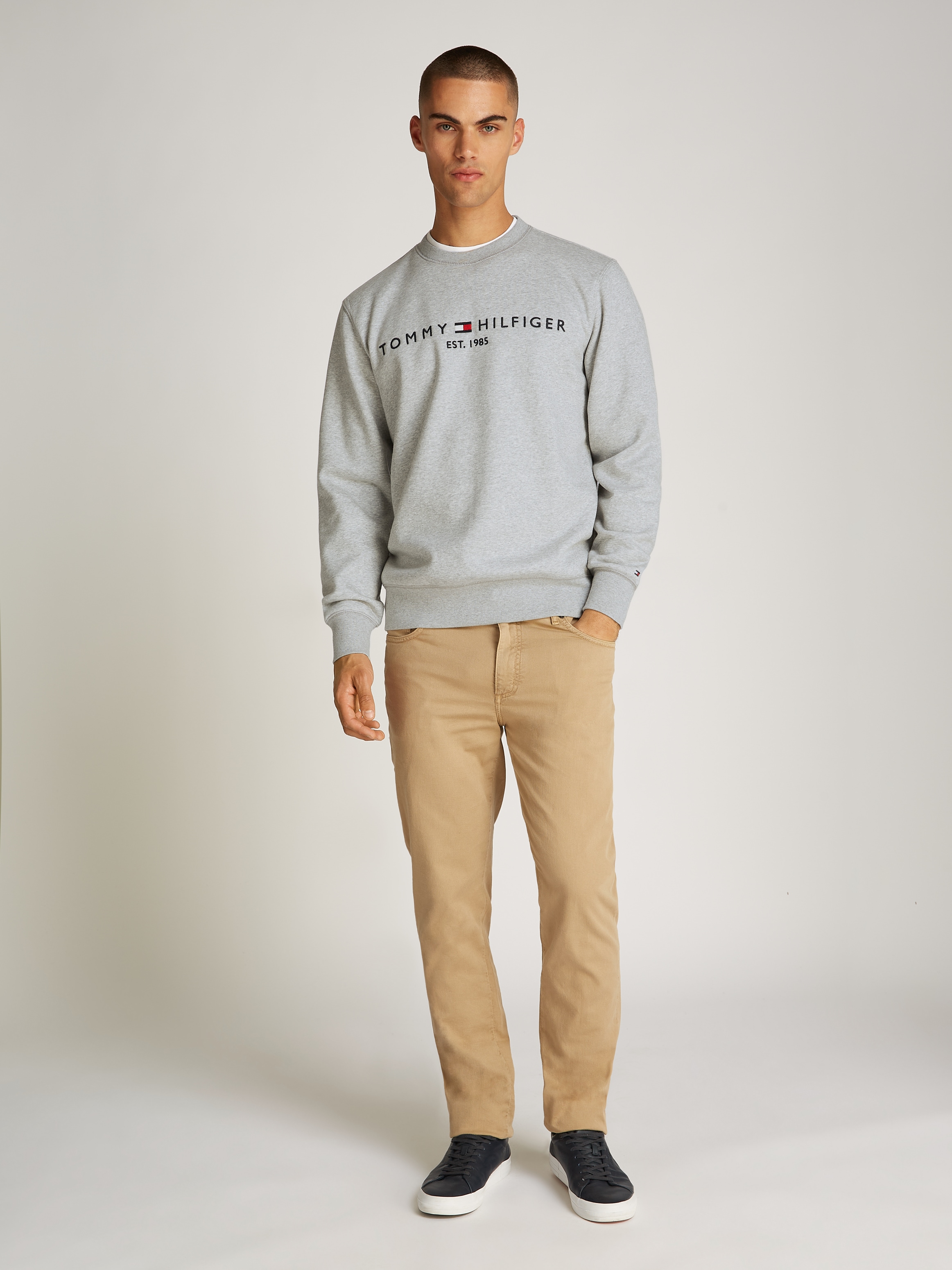 Tommy Hilfiger Sweatshirt »TOMMY LOGO SWEATSHIRT«, mit klassischem Rundhalsausschnitt