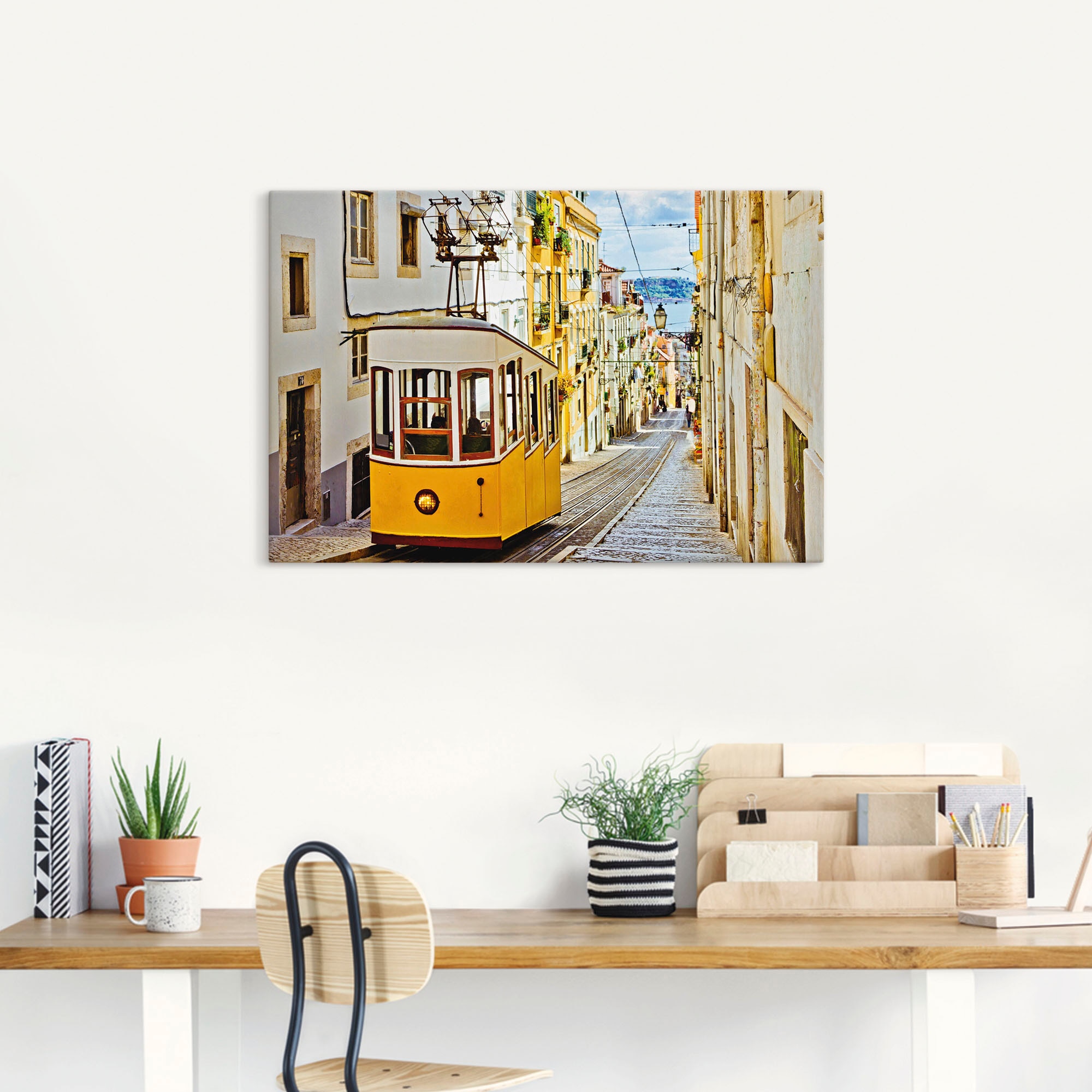 Artland Wandbild »Ascensor da Gloria in Lissabon«, Zugbilder, (1 St.), als Alubild, Leinwandbild, Wandaufkleber oder Poster in versch. Größen