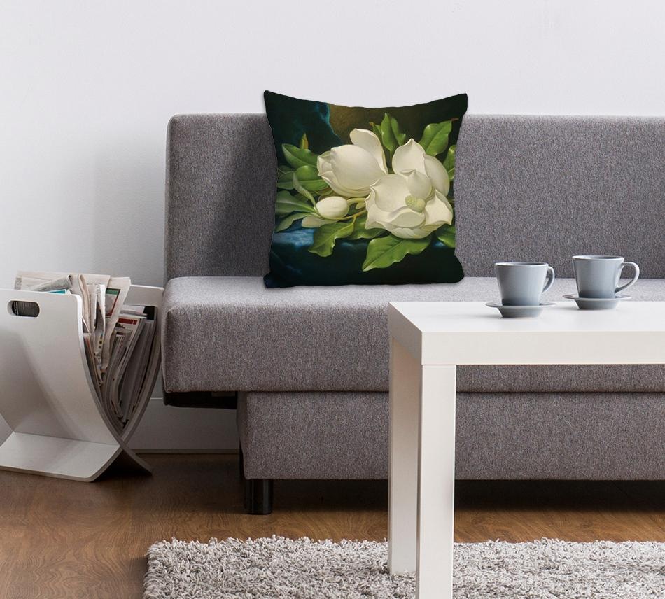 queence Dekokissen ""weiße Blüte"" Kissenhülle ohne Füllung, 1 Stück günstig online kaufen