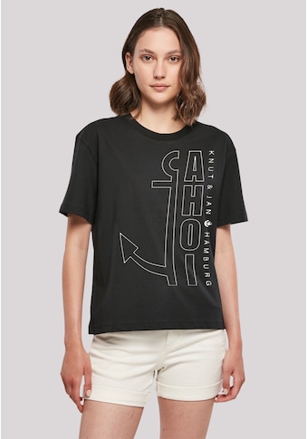 T-Shirt »Ahoi Anker Outlines Knut & Jan Hamburg«, Print