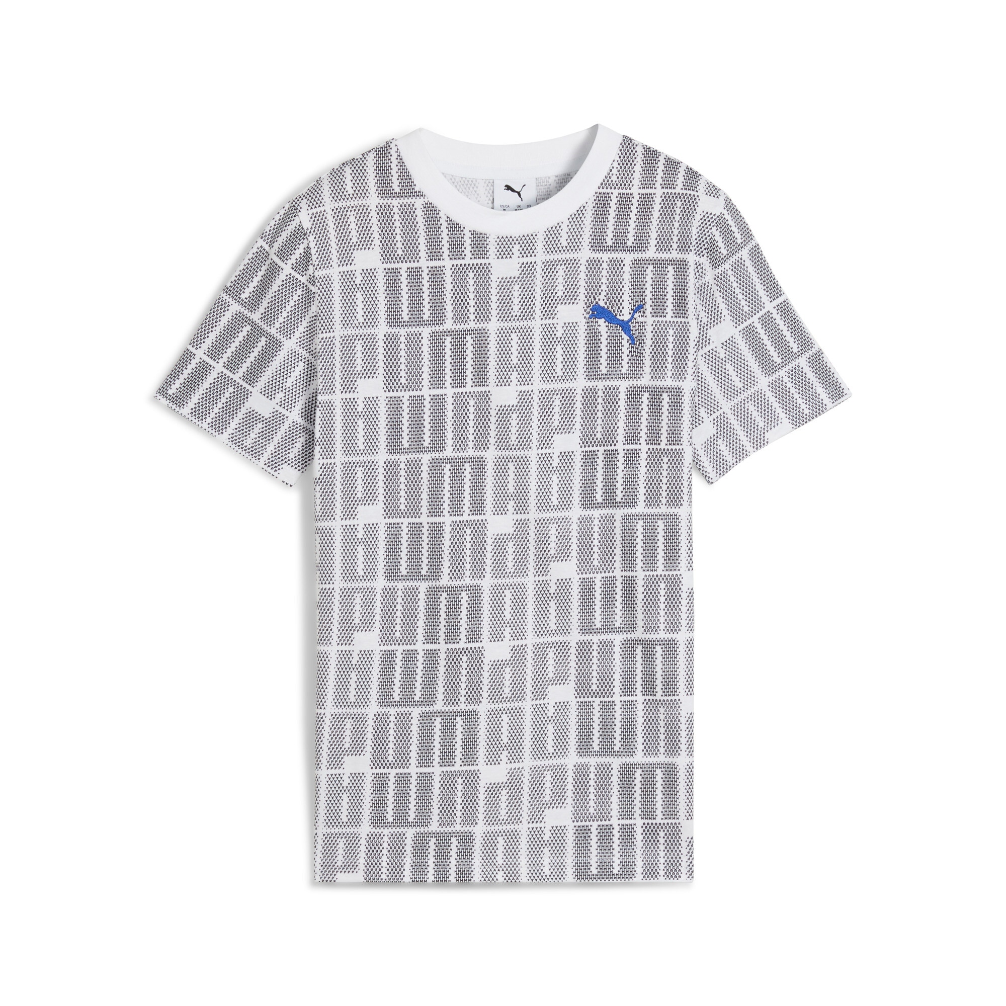 PUMA T-Shirt "ESS LOGO LAB AOP TEE B" Regular Fit, Rundhalsausschnitt, Kurzarmdesign, für Jugendliche