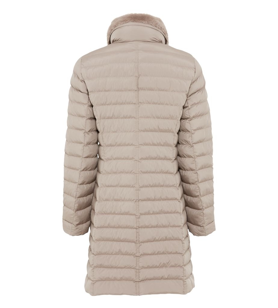 Fuchs Schmitt Steppmantel mit Plüschkragen, Regular Fit, verdeckter Reißverschluss