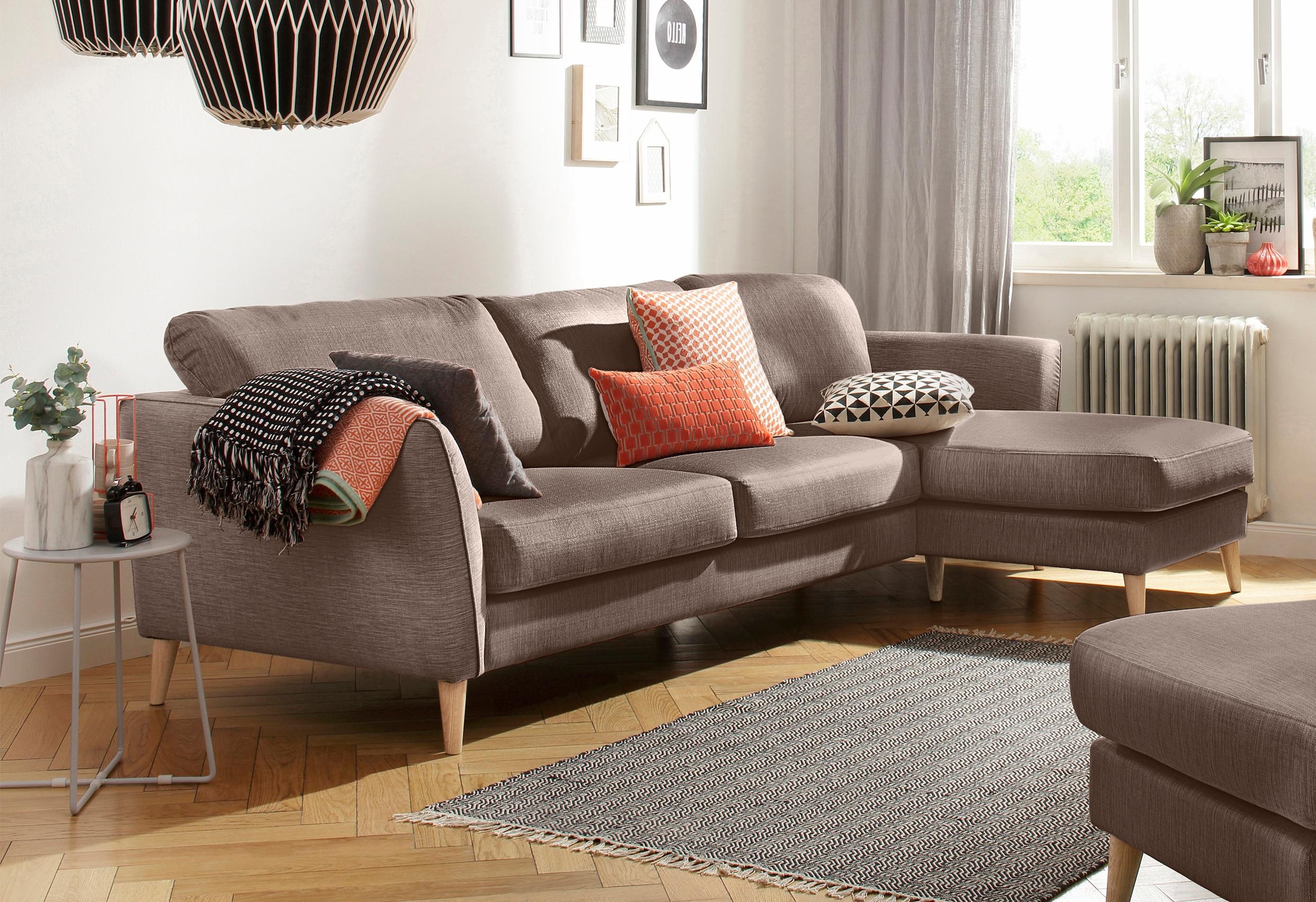 Home affaire Ecksofa "MARSEILLE (279/152cm),L-Form, Rec. rechts/links", Mas günstig online kaufen