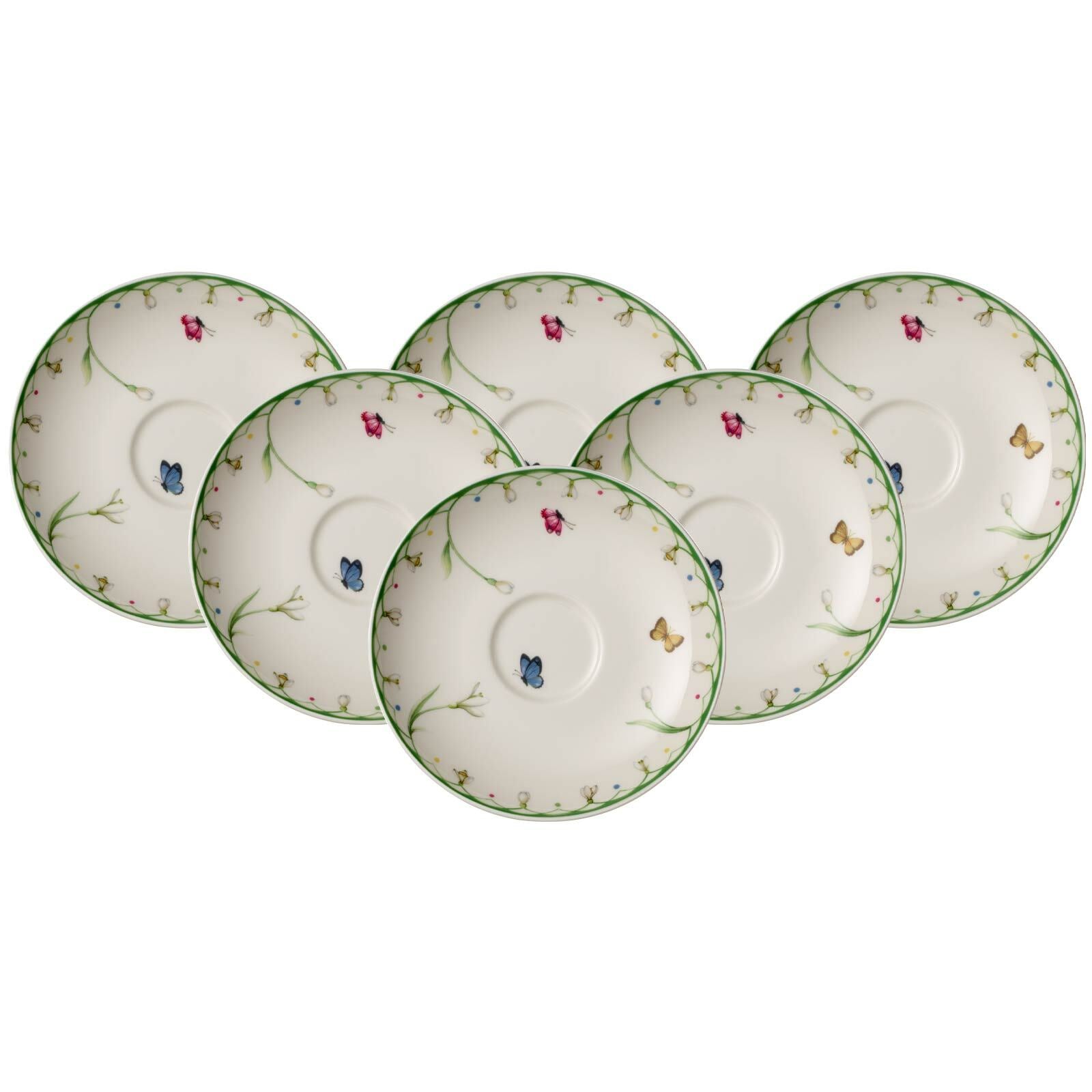 Villeroy & Boch Untertasse "Kaffeeuntertassen Colourful Spring ø 14,8 cm 6er Set bunt"