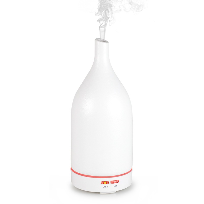 Hyrican Luftbefeuchter »Aroma Ultraschall Luftbefeuchter/Diffuser mit Keramikabdeckung«, 0,1 l Wassertank, 100 ml antibakterieller Wassertank, 7 Farben-LED-Beleuchtung, weiß