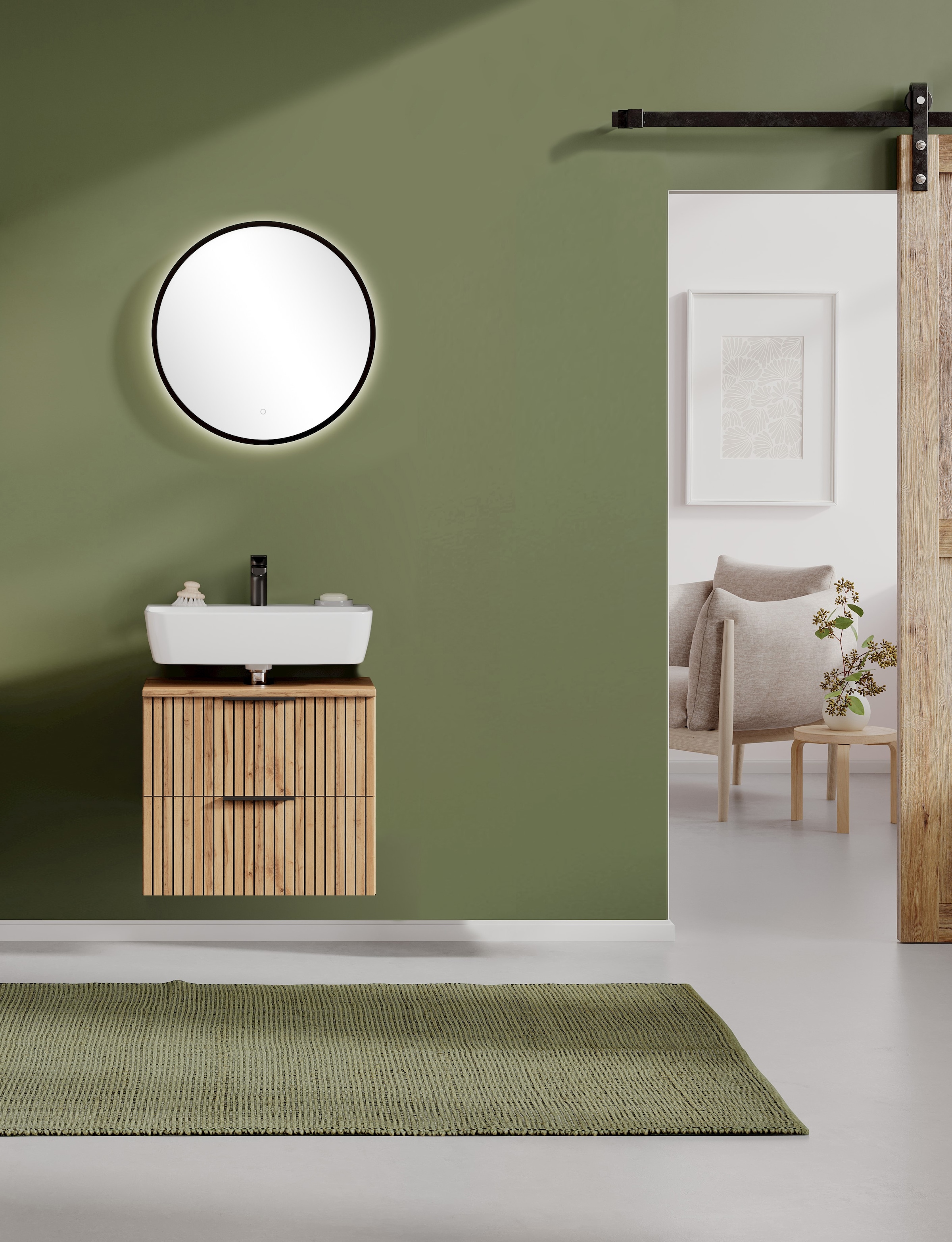 welltime Badezimmer-Set "Welltime Möbel, Carlton Unterbecken-Set 2teilig, 6 günstig online kaufen