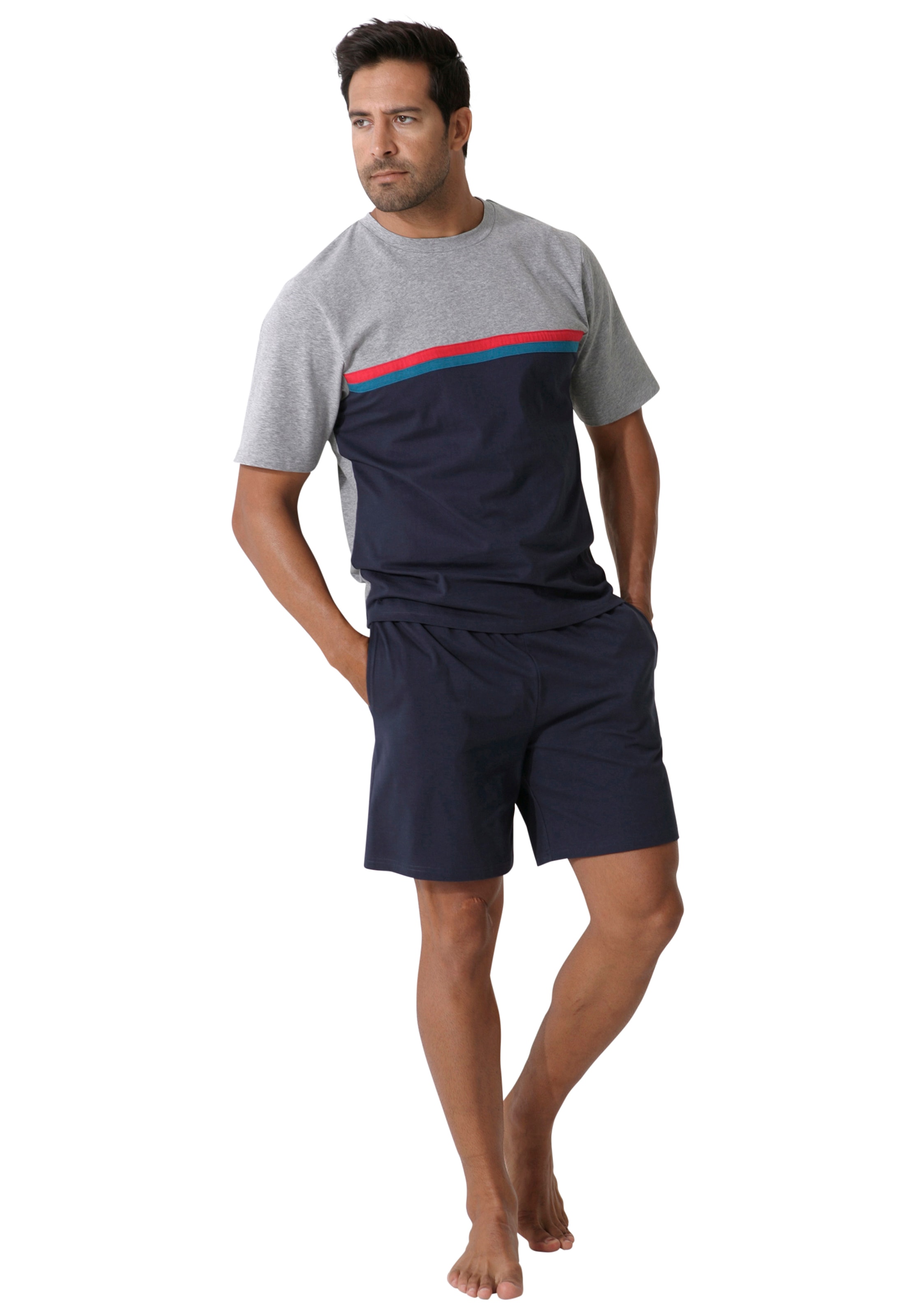 le jogger® Shorty, (2 tlg., 1 Stück), mit Colorblock