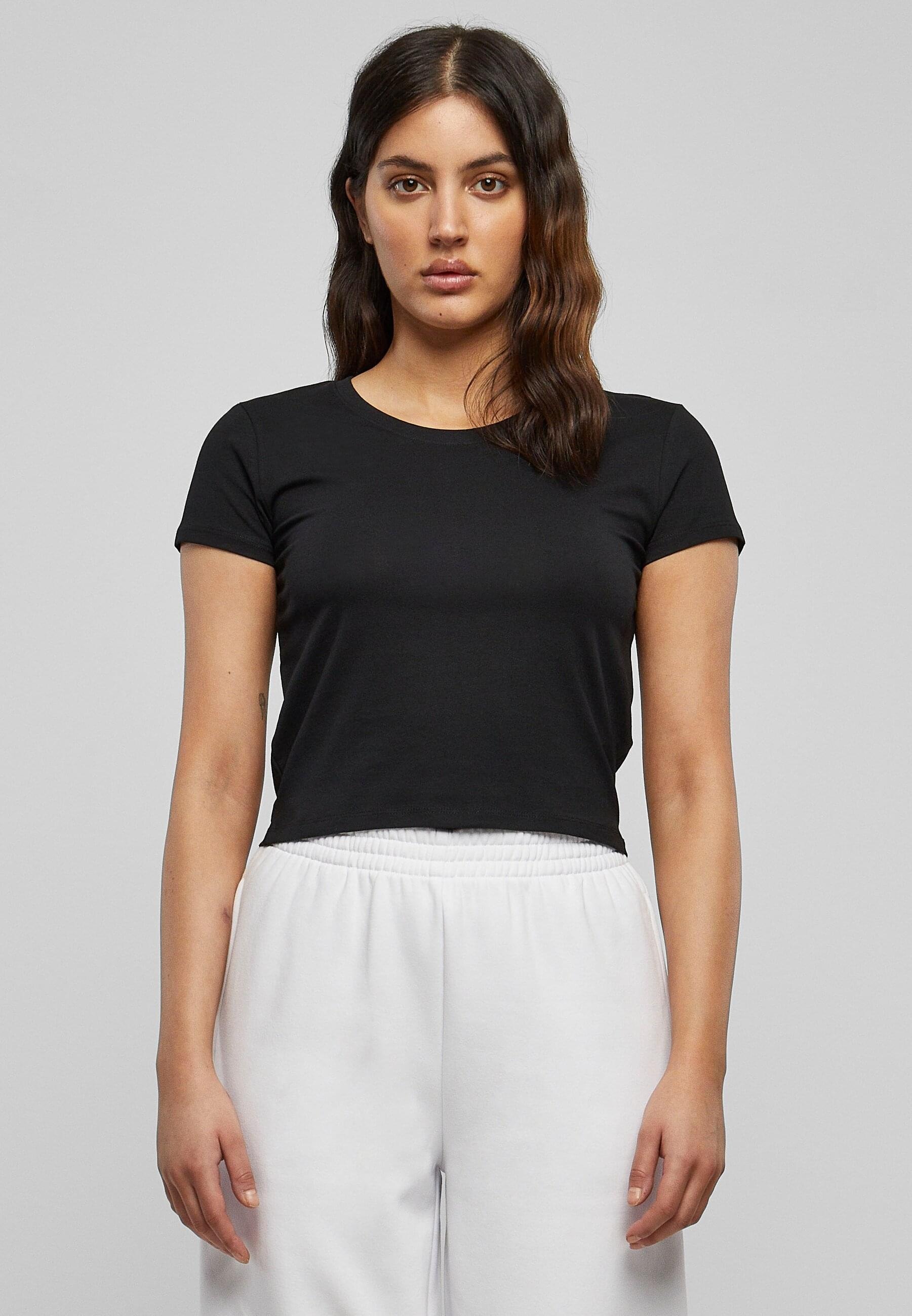 URBAN CLASSICS T-Shirt »Urban Classics Damen Ladies Stretch Jersey Cropped Tee«, (1 tlg.)