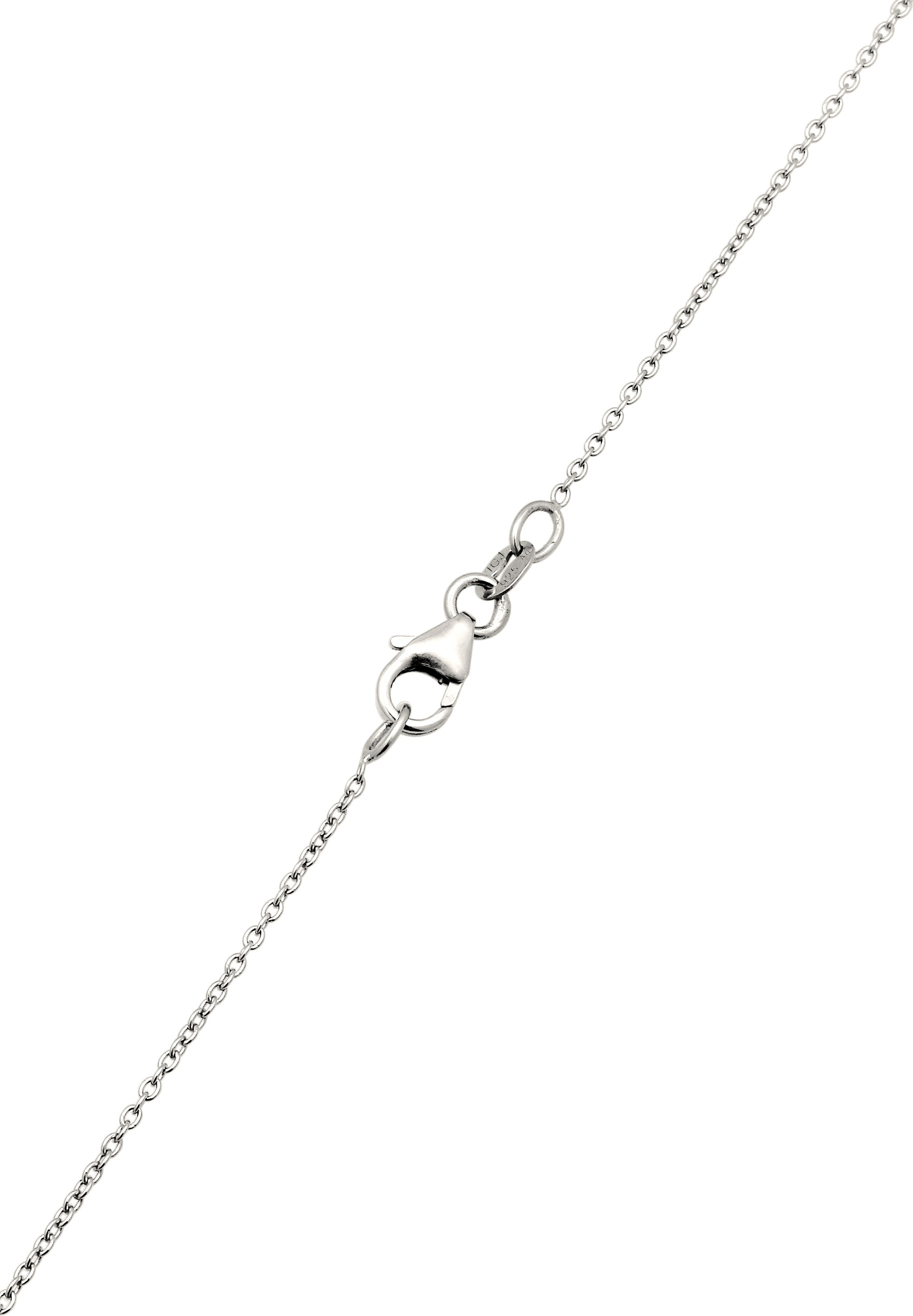 Elli Kette mit Anhänger »Halskette Rund Zirkonia Weiß 925 Sterling Silber«