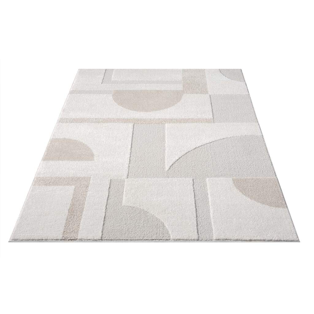 Carpet City Teppich »LOUNGE 9992«, rechteckig, 15 mm Höhe, Kurzflor-Teppich Modern, Hoch-Tief-Struktur, Wohnzimmer, Schlafzimmer