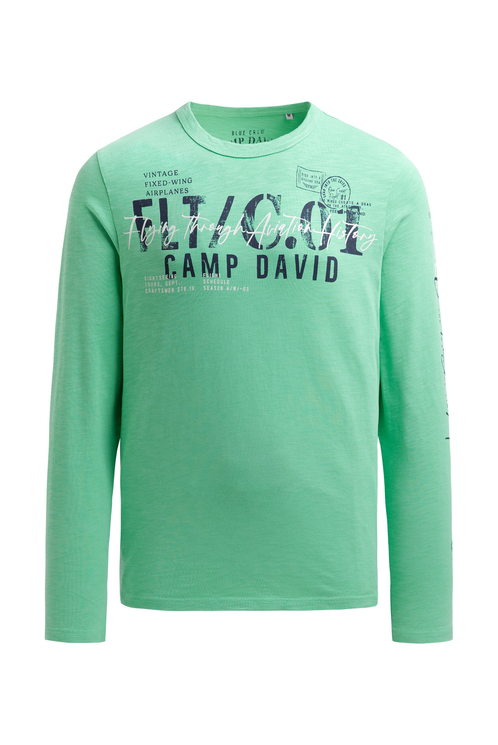 CAMP DAVID Langarmshirt aus Baumwolle