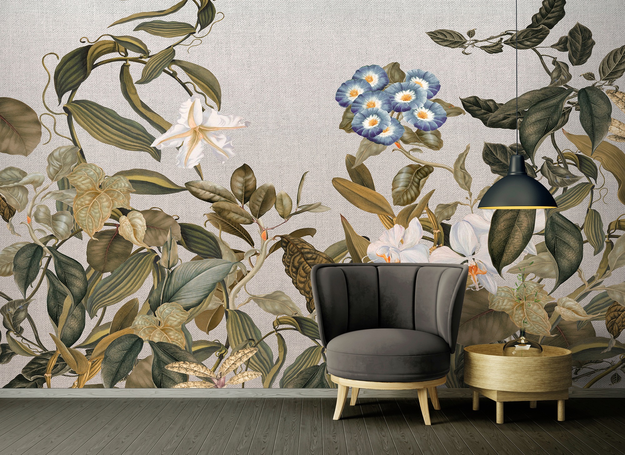 Architects Paper Fototapete »Atelier 47 Botanic Sketch 1«, floral, Vlies, Wand, Schräge, Decke
