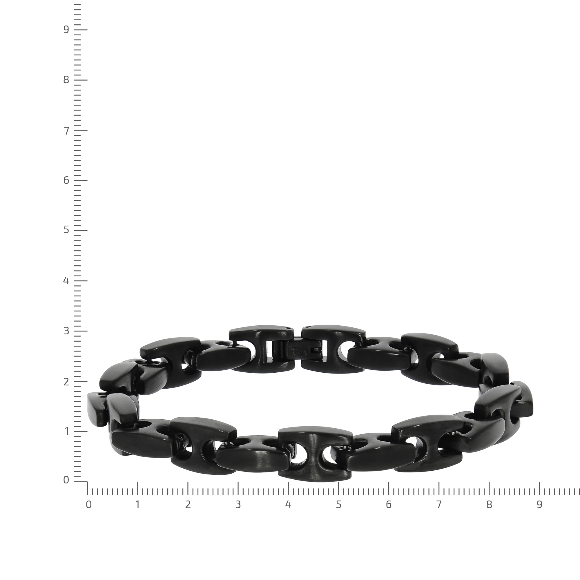 Zeeme Armband »Edelstahl matt glanz schwarz 23,5cm lang«