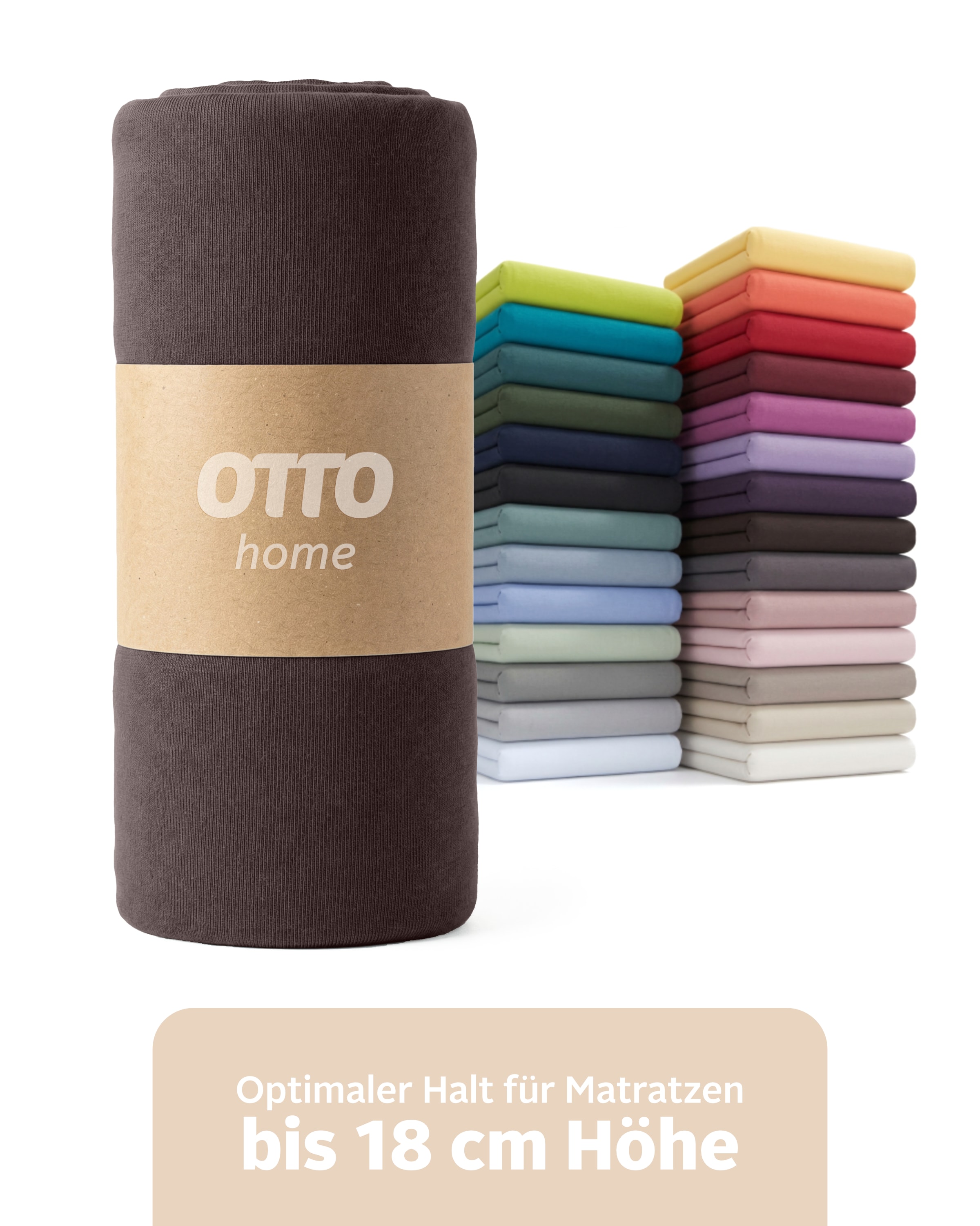 OTTO home "PHYSALIS in BASIC und PREMIUM Qualität, 100% Baumwolle" für Matratzen bis 18 cm Höhe, Bettlaken, Spannbetttuch, pflegeleicht