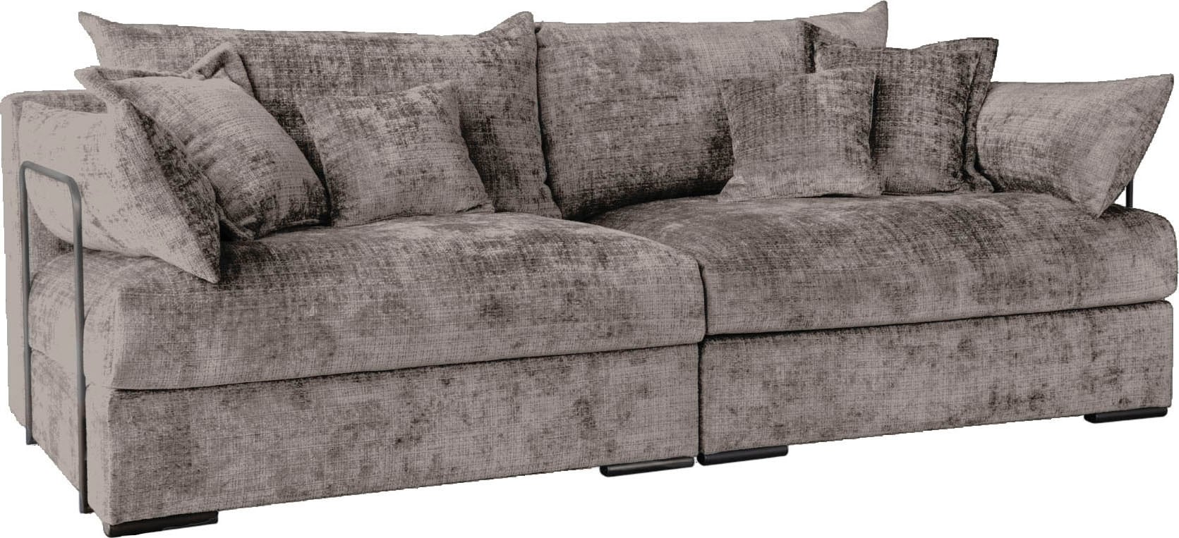 Home affaire Big-Sofa "Casa, Breite 247 cm" Mega-Sofa, Cord oder Chenille-S günstig online kaufen