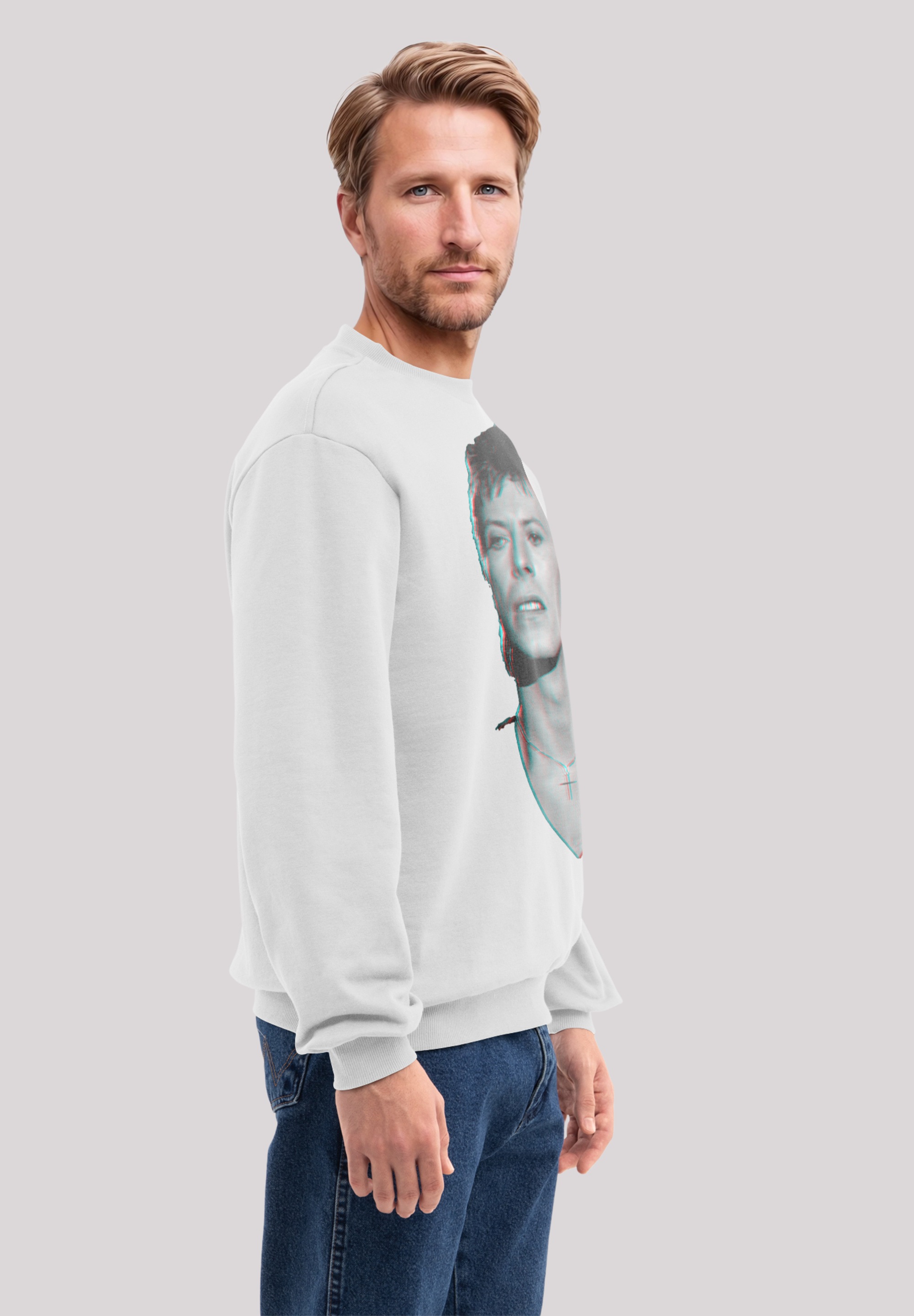 F4NT4STIC Sweatshirt »TV Times Pop Star David Bowie Portrait 1977«, Premium Qualität