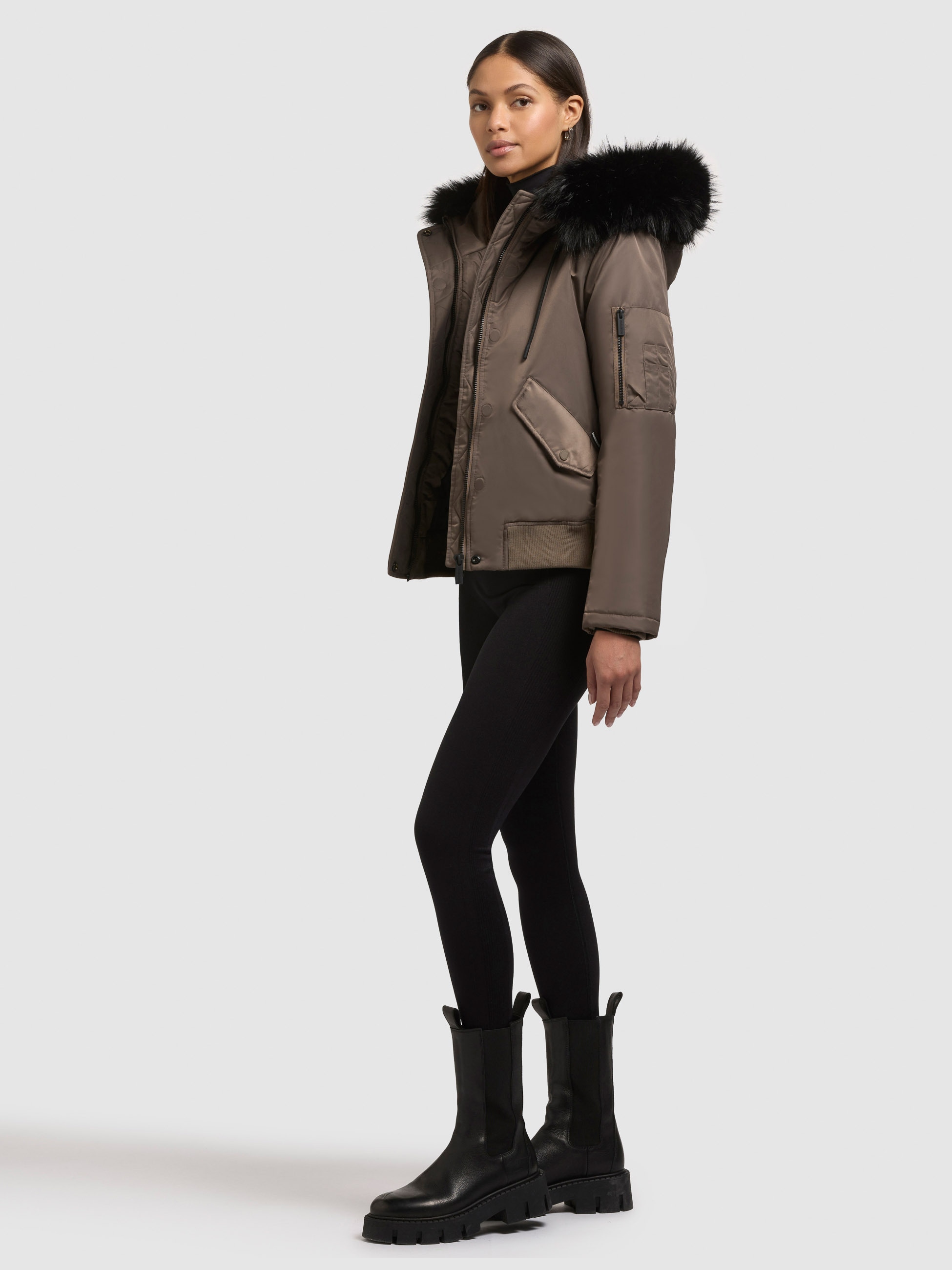 khujo Bomberjacke »TYLA«, mit Kapuze