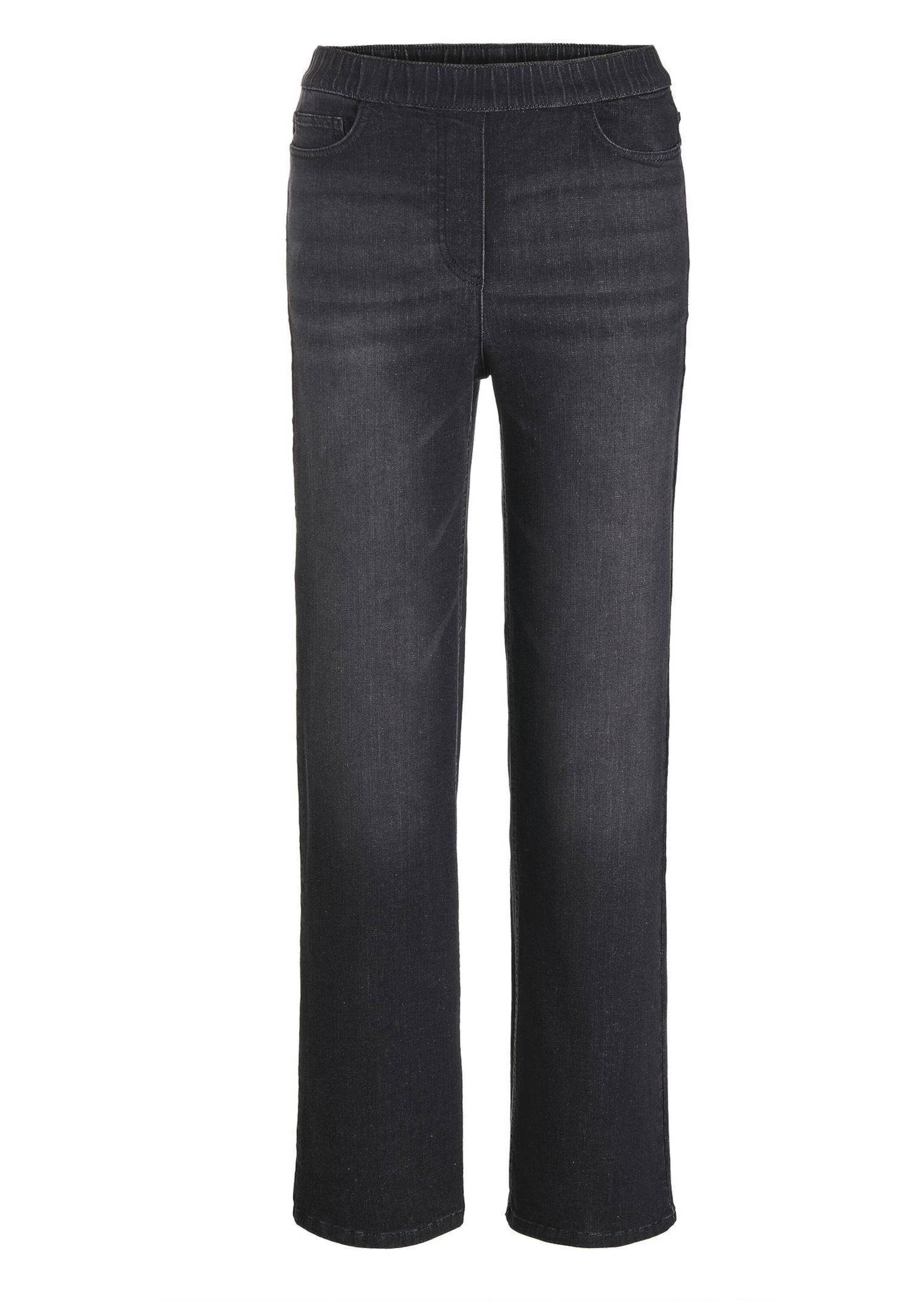 GOLDNER Damen Stretch-Jeans "Kurzgröße Bequeme Jeanshose VERA", schwarz, Gr. 24, Obermaterial: 83% Baumwolle CO. 15% Polyester PES. 2% Elasthan EL.,