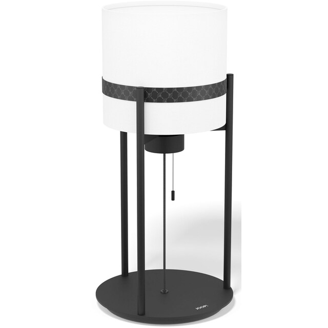 Joop! Tischleuchte »ROUND LIGHTS«, mit rundem Textil-Leuchtenschirm und  eingelassenem Metall-Dekorband | BAUR