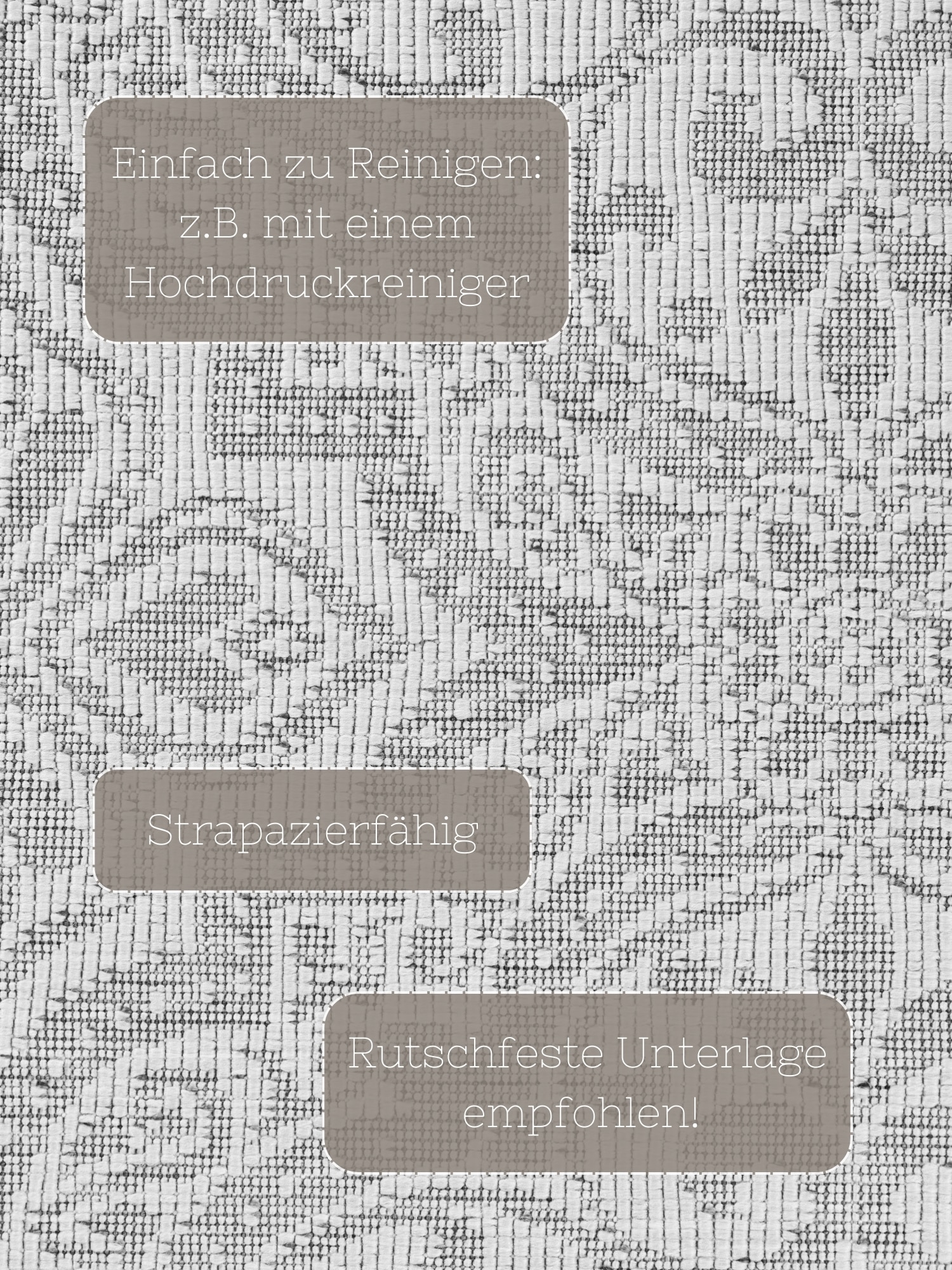 NORTHRUGS Outdoorteppich »Rosel Wendetppich«, rund, 5 mm Höhe, In und Outdoor, Flachgewebe, wetterfest, pflegeleicht, robust