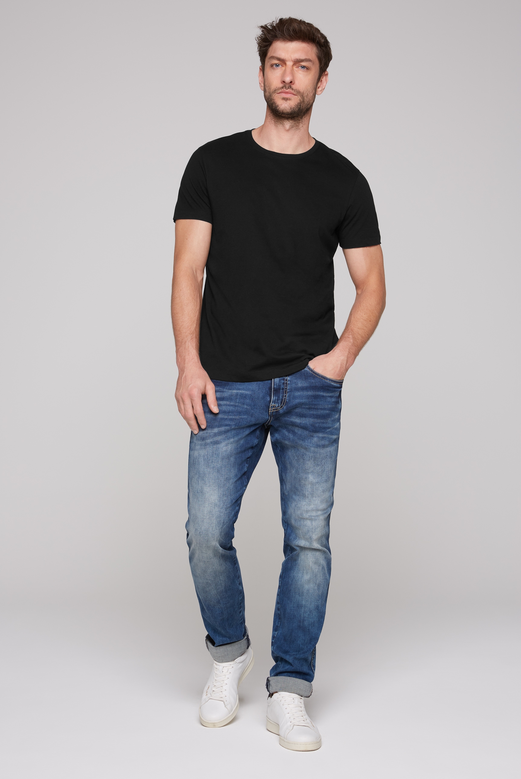CAMP DAVID Rundhalsshirt, aus Baumwolle