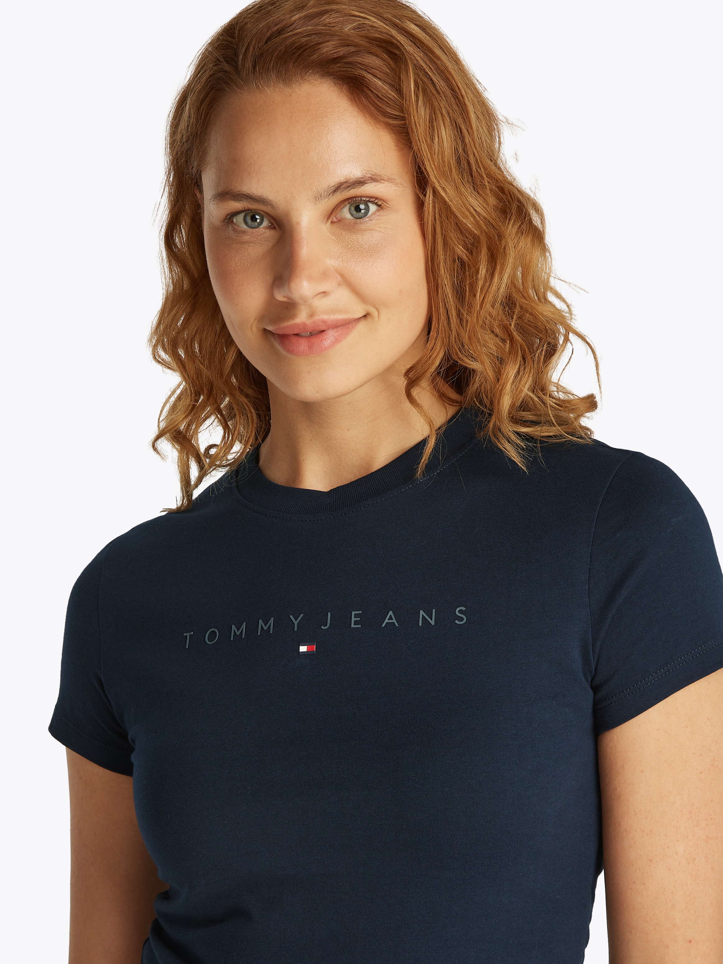 Tommy Jeans Curve T-Shirt "TJW SLIM TONAL LINEAR TEE EXT", in Großen Größen günstig online kaufen