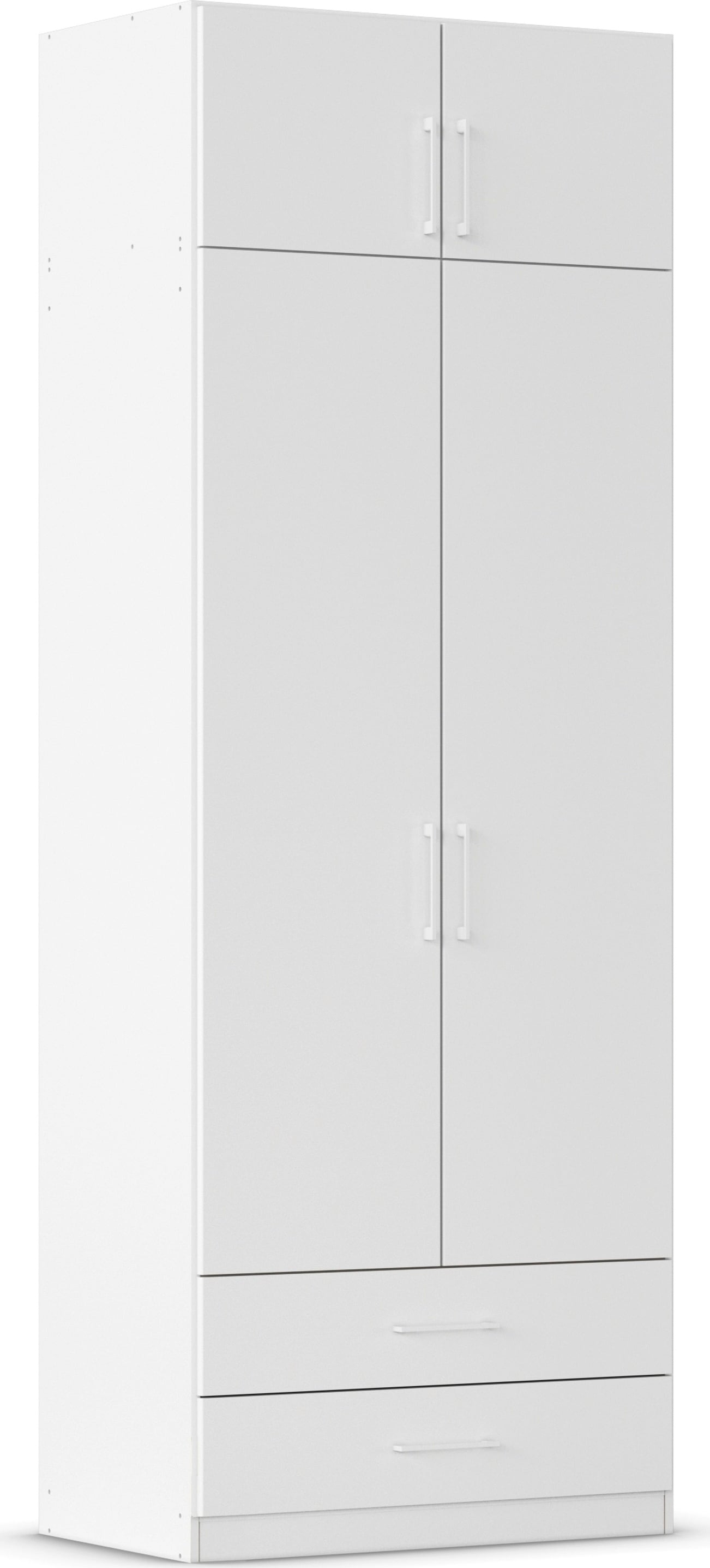 rauch "Schrank Garderobe Wäscheschrank GAMMA in 4 Breiten 91-226 cm" 3 verschiedene Ausstattungen BASIC/CLASSIC/PREMIUM (inkl. SOFT-CLOSE), mit Schubladen und Schrankaufsatz, schlichtes Design MADE IN GERMANY