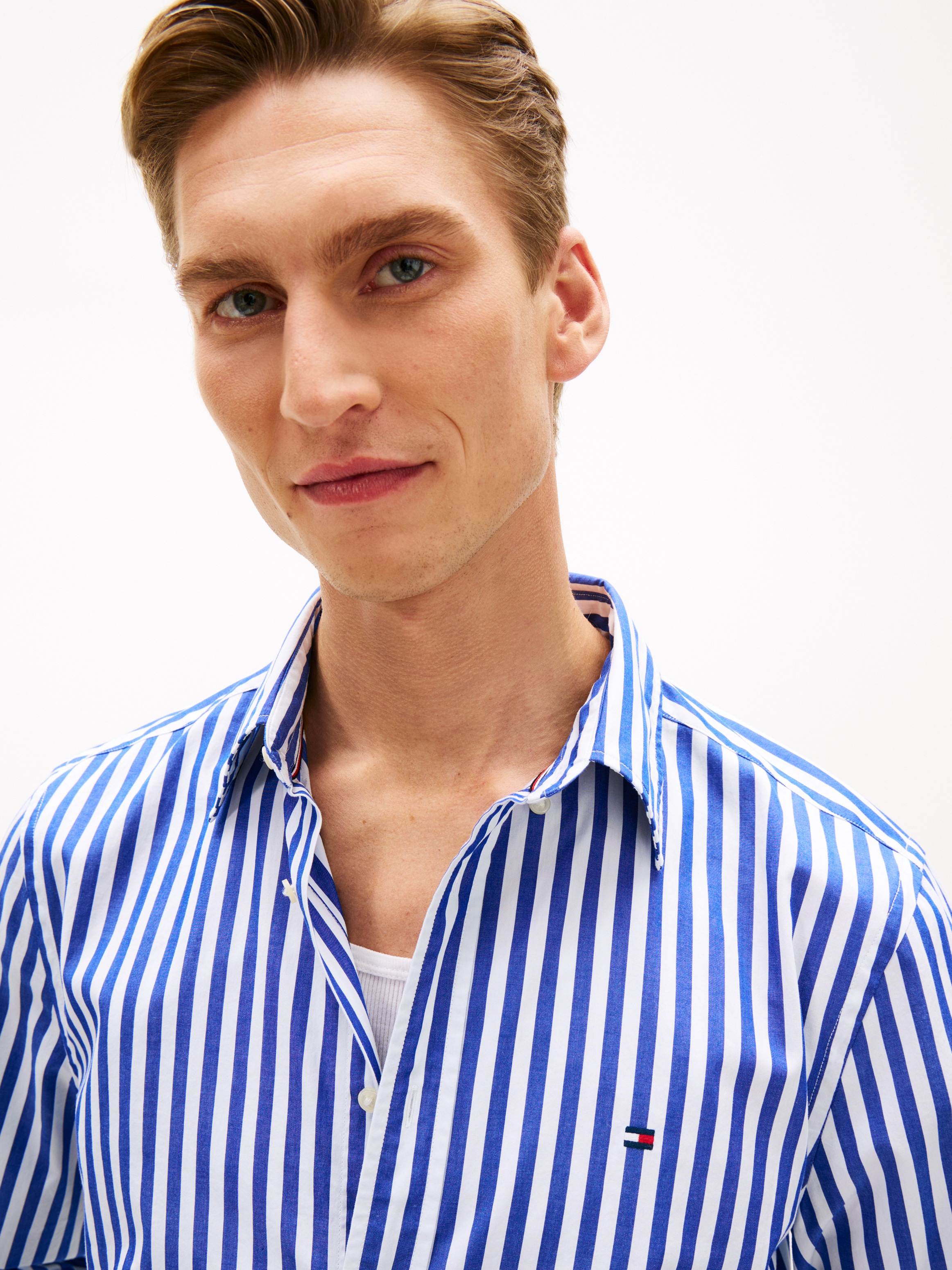 Tommy Hilfiger Langarmhemd "FLEX POPLIN CLASSIC STP Regular Fit" gestreift, günstig online kaufen