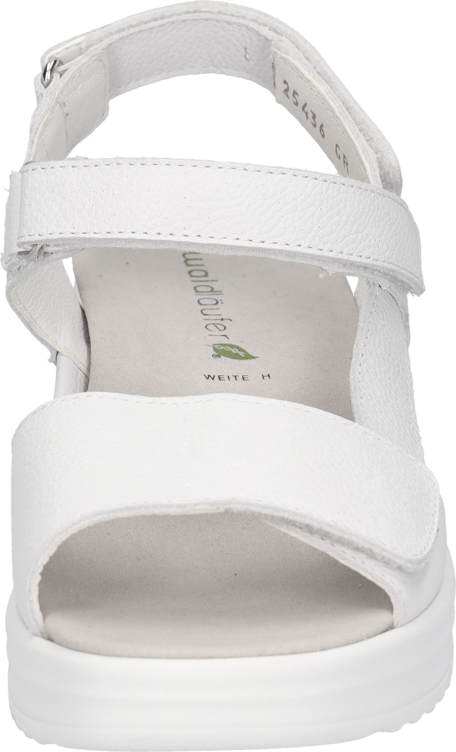 Keilsandalette WALDLÄUFER "H-DINA", Damen, Gr. 8 (42), sanftes weiß, Nubukleder, unifarben, Schuhe, Sandale, Klettschuh, Sommerschuh in Komfortweite H (= sehr weit) 3